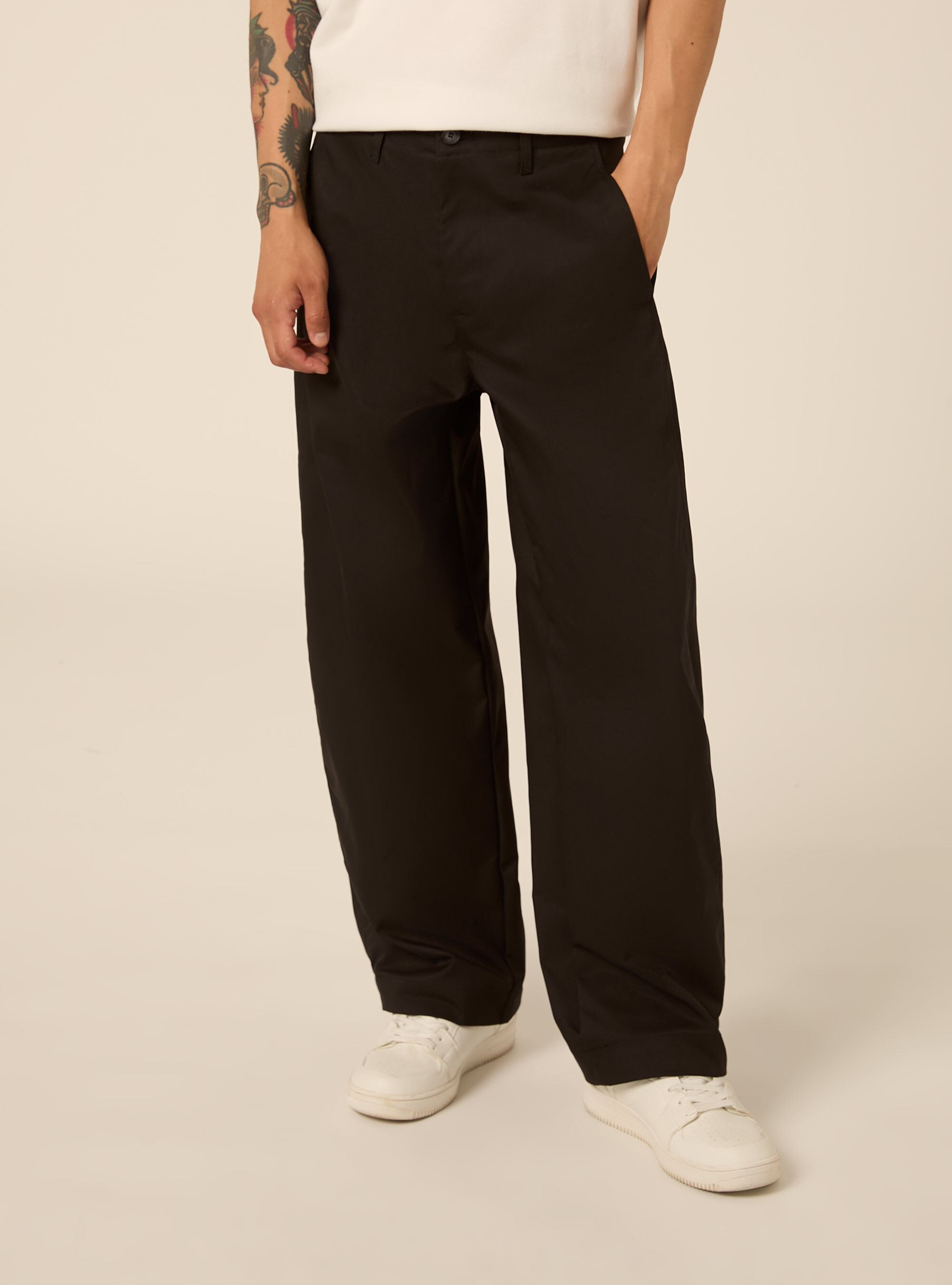 Pantaloni balloon fit, BK1 BLACK