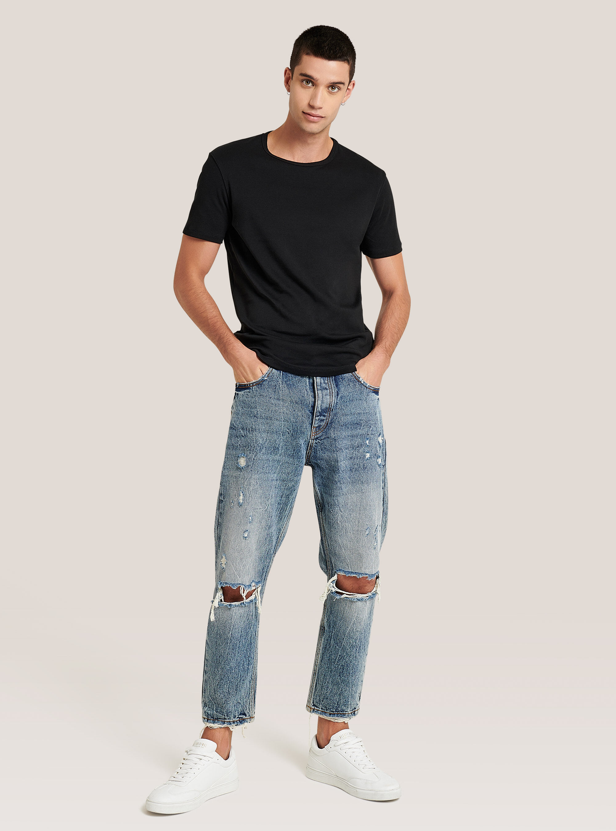 T-shirt basique, C101 BLACK