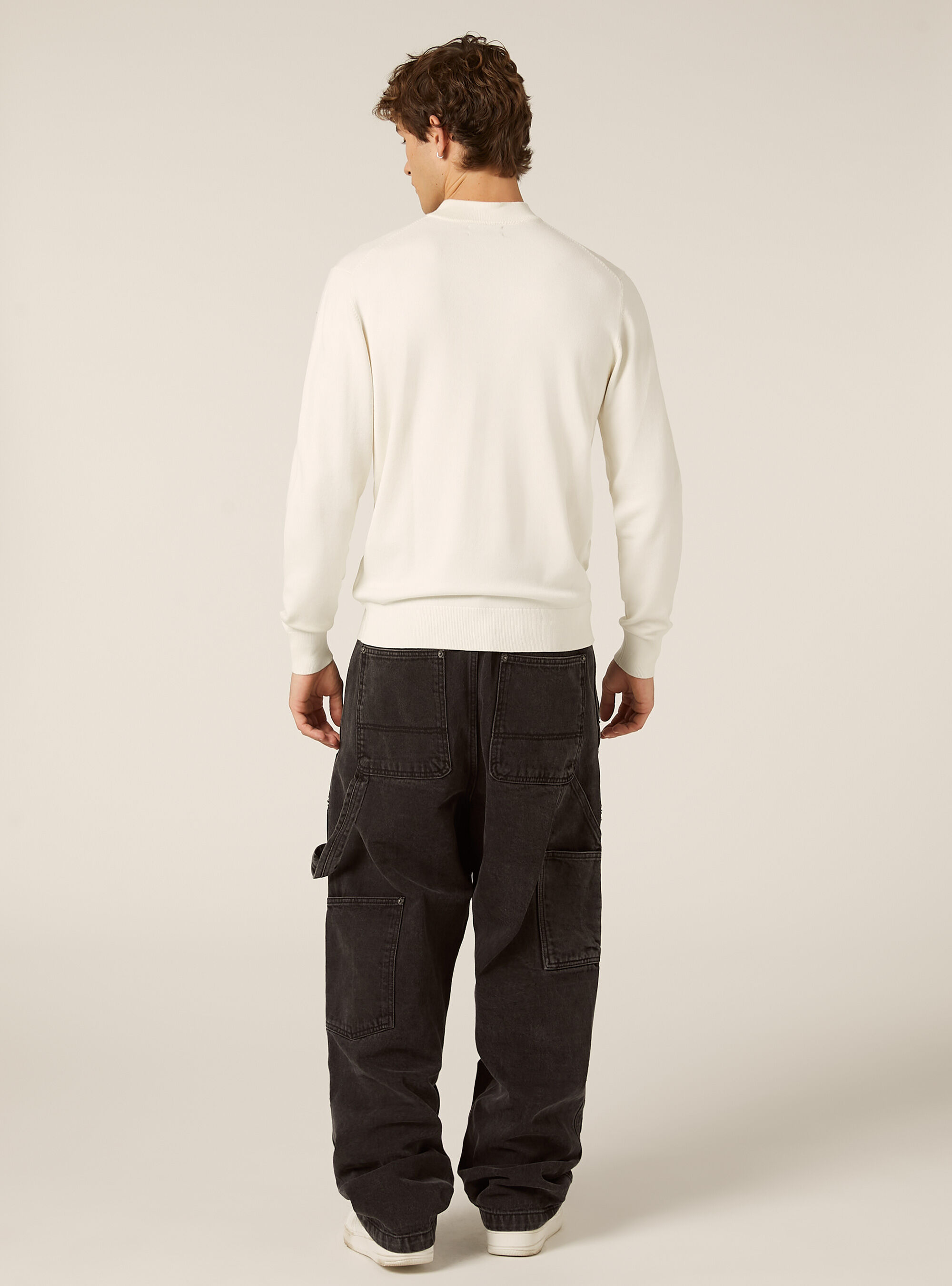 Pullover mit halbhohem Kragen, WH2 WHITE