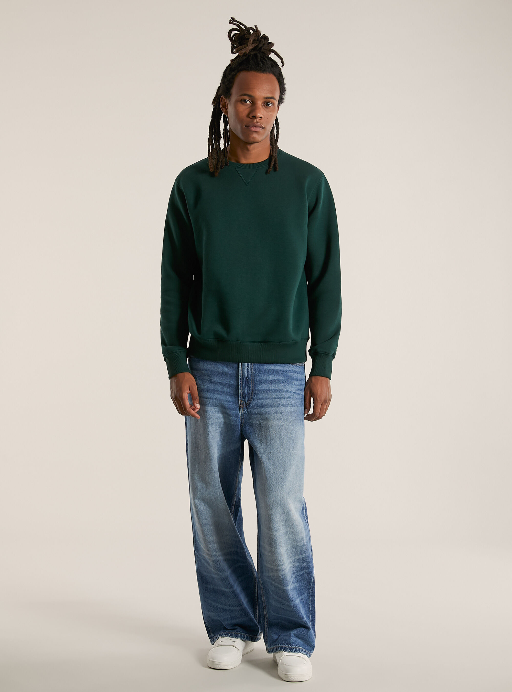 Solid green sweatshirt best sale