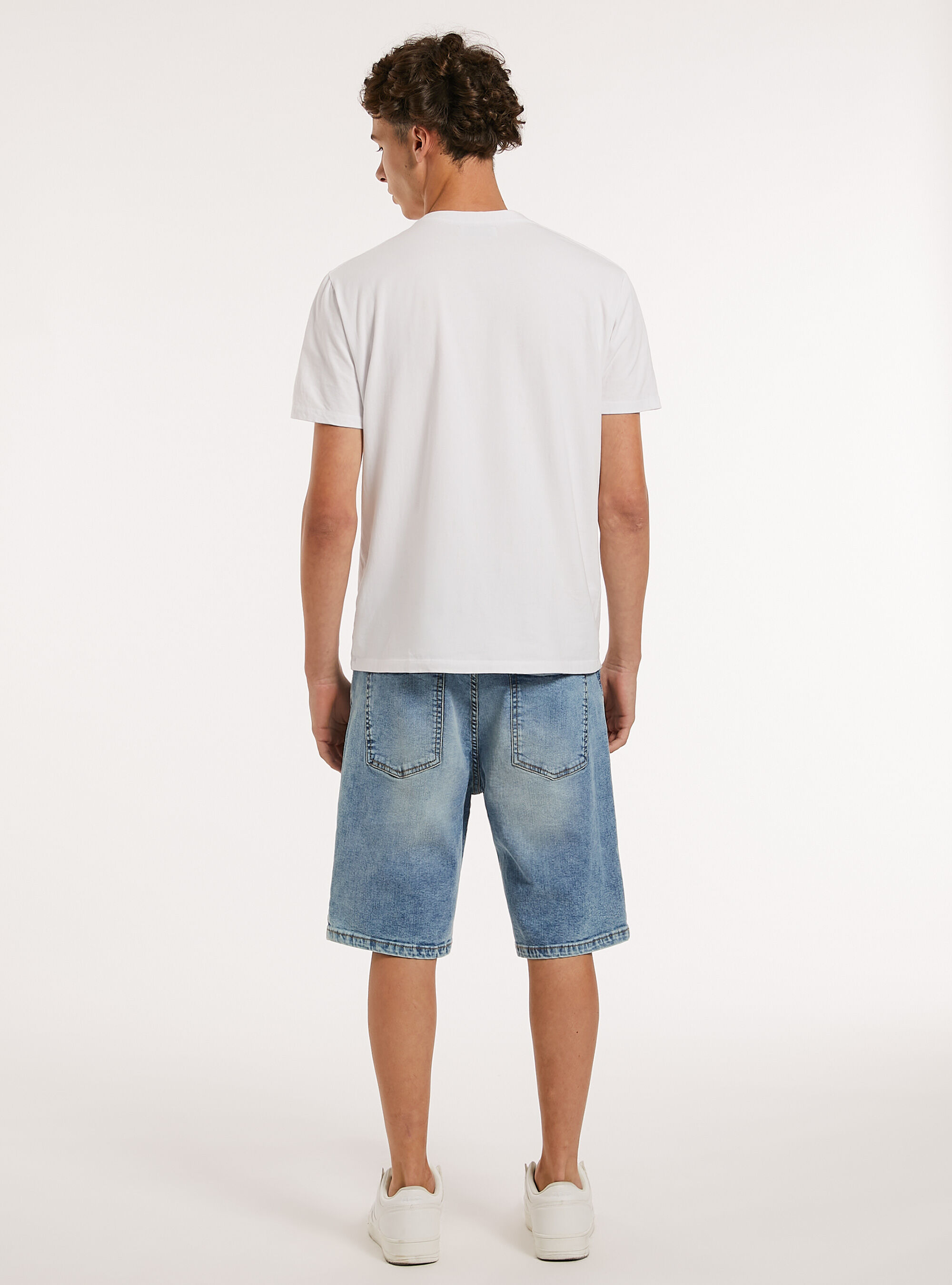 Bermuda Carrot en denim stretch, D006 AZURE