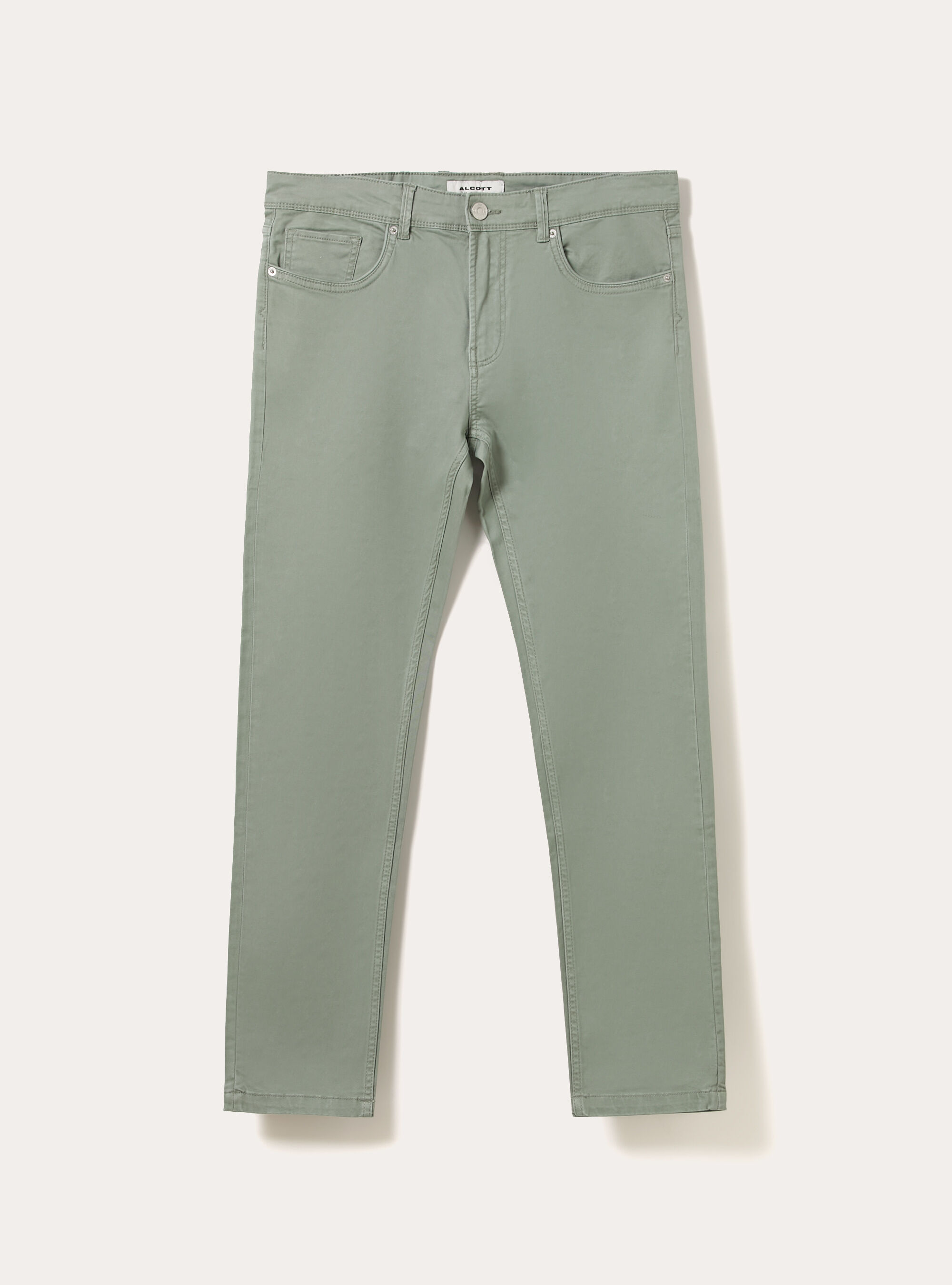 Skinny fit cotton trousers, GN2 GREEN MEDIUM