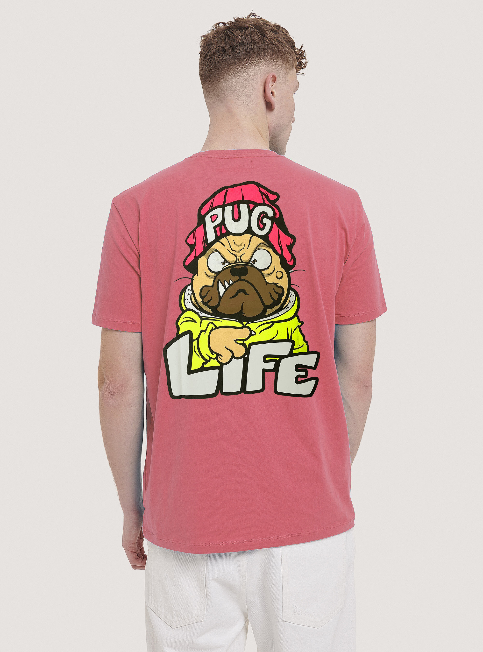 Maglietta con stampa Smile Collection, PK2 MEDIUM PINK