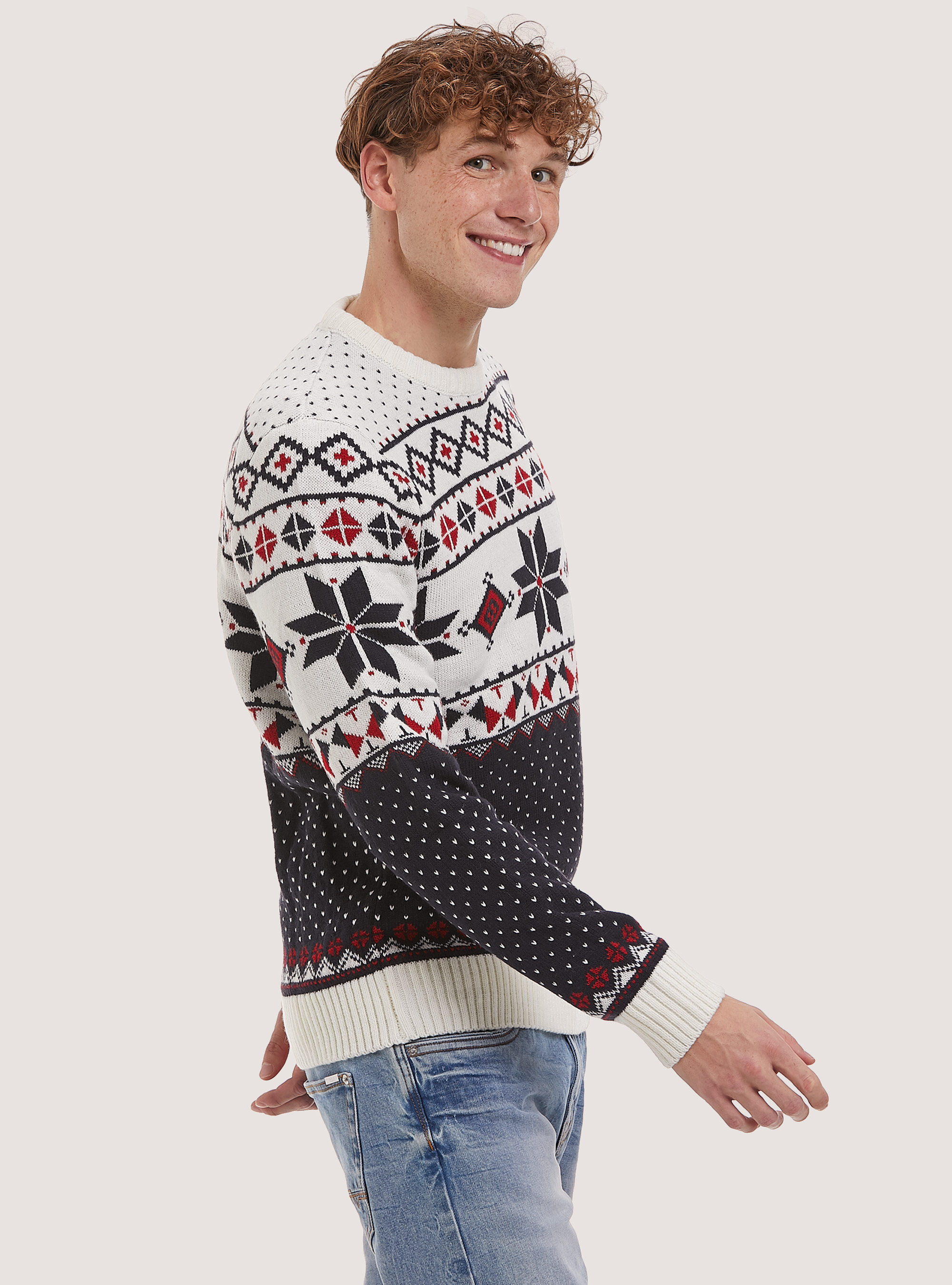 Pullover Christmas Family Collection, WH1 OFF WHITE