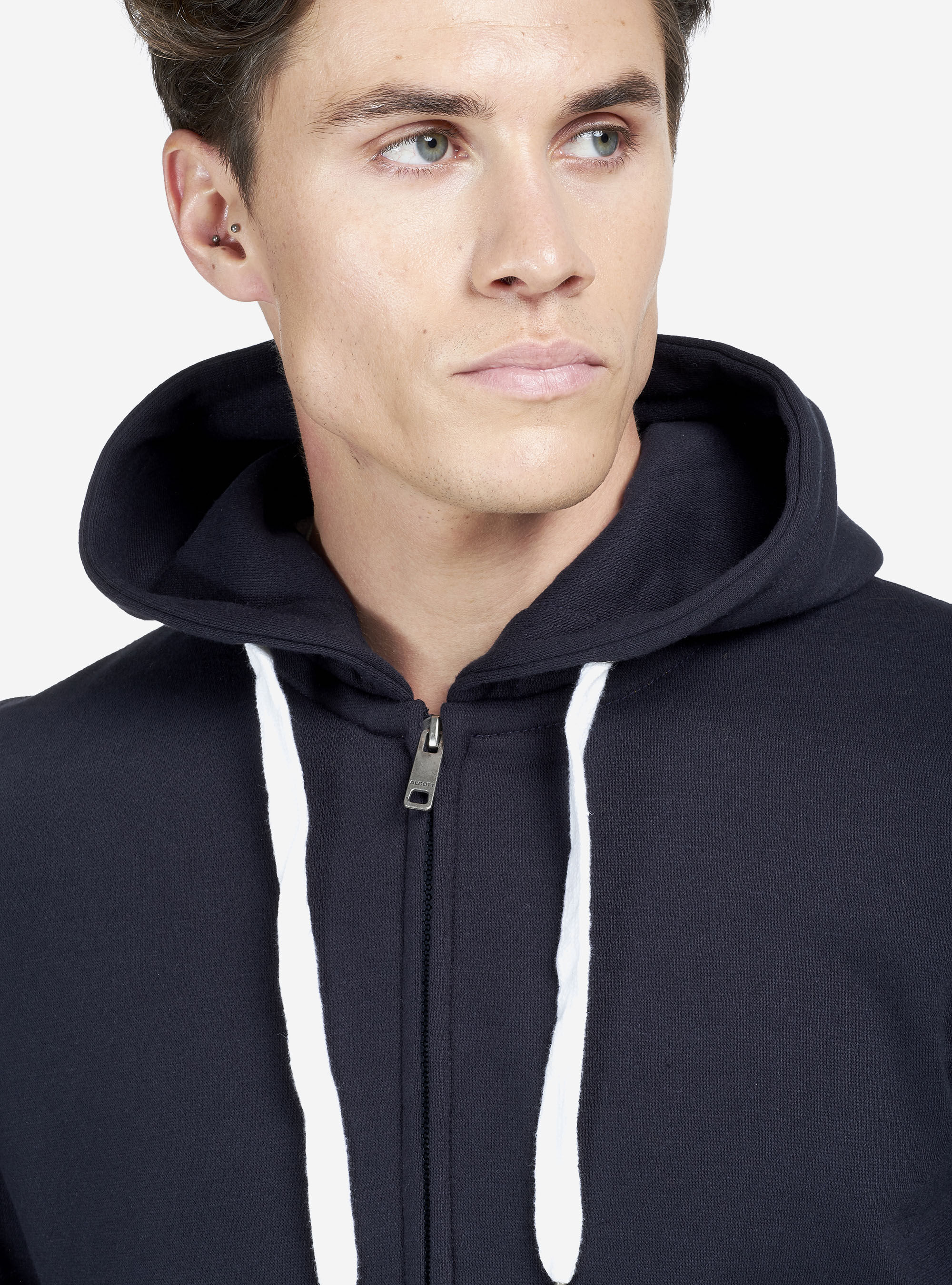 Cardigan basico in felpa, BLU