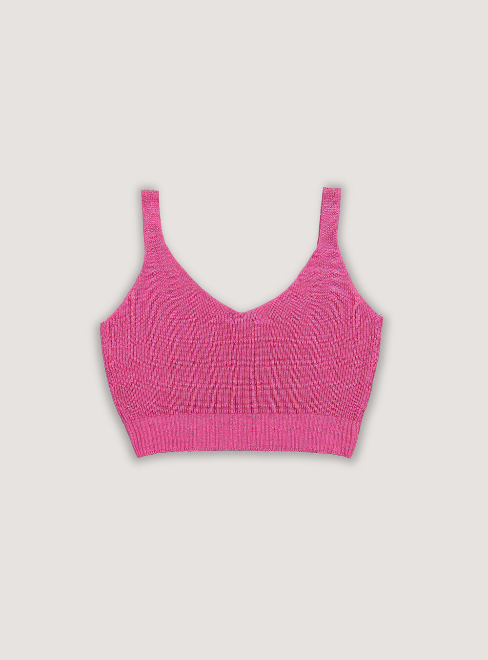 Lurex knitted cropped top Lurex knitted cropped top