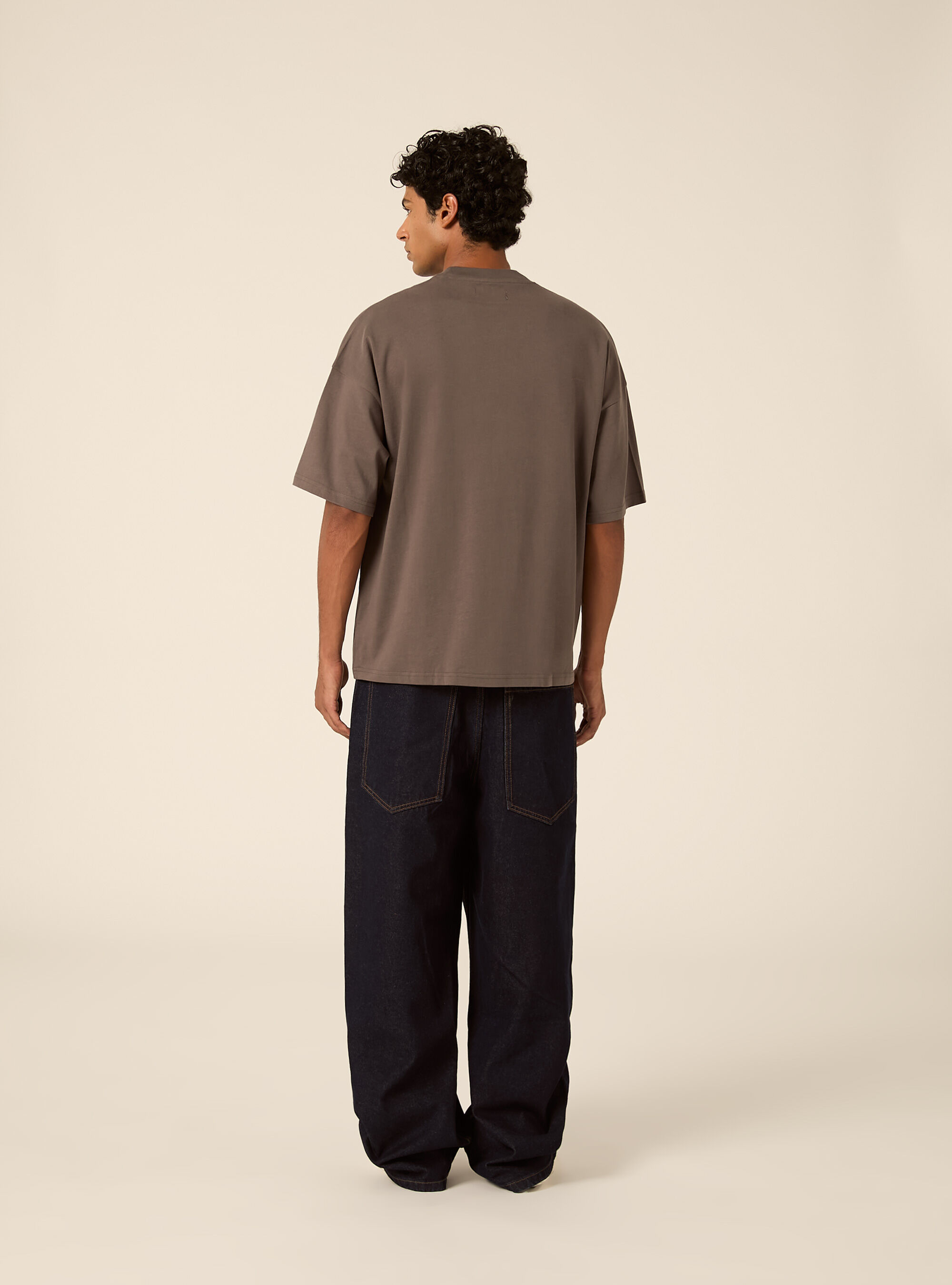 T-shirt boxy fit con tagli sulle spalle, GY1 GREY DARK