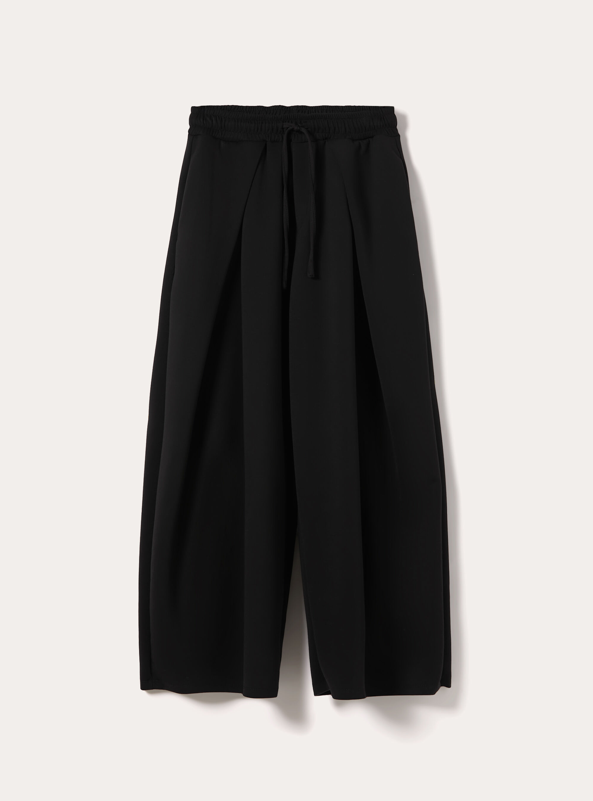 Pantaloni in scuba barrel fit, BK1 BLACK