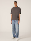 Boxy fit cotton T-shirt, GY1 GREY DARK