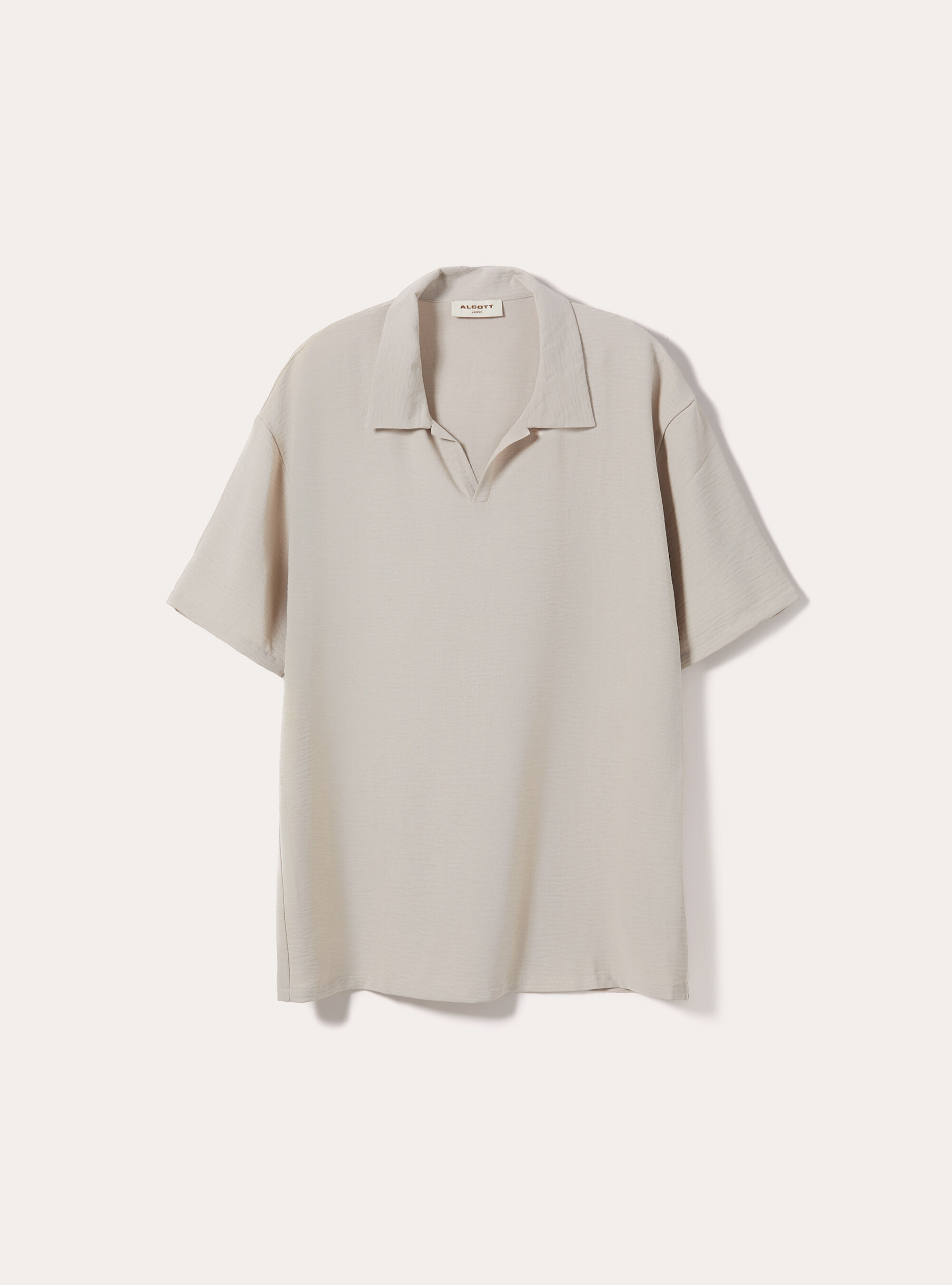 Polo basica in crepe, BG2 BEIGE MEDIUM