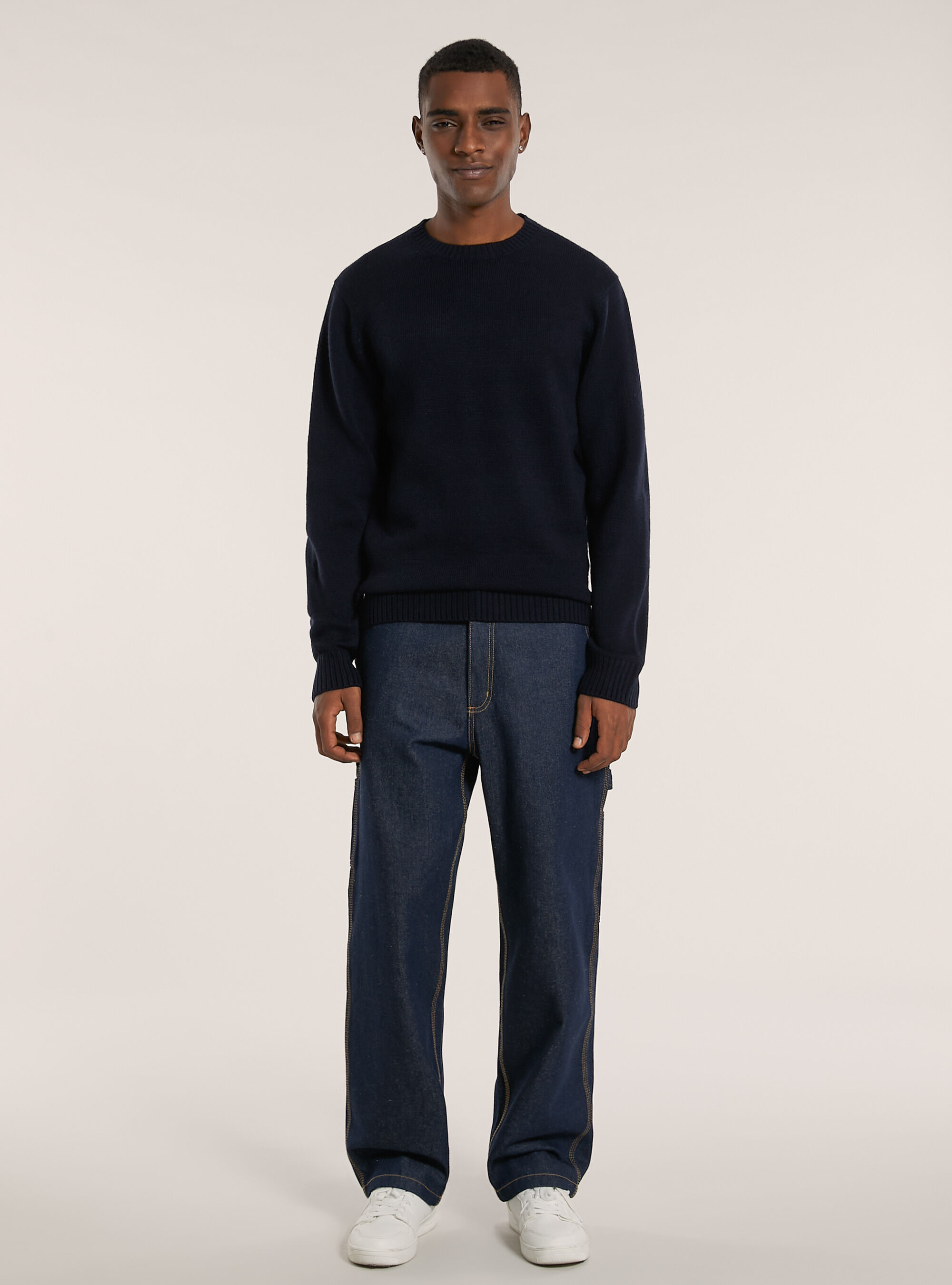 Cashmere like crew neck pullover
