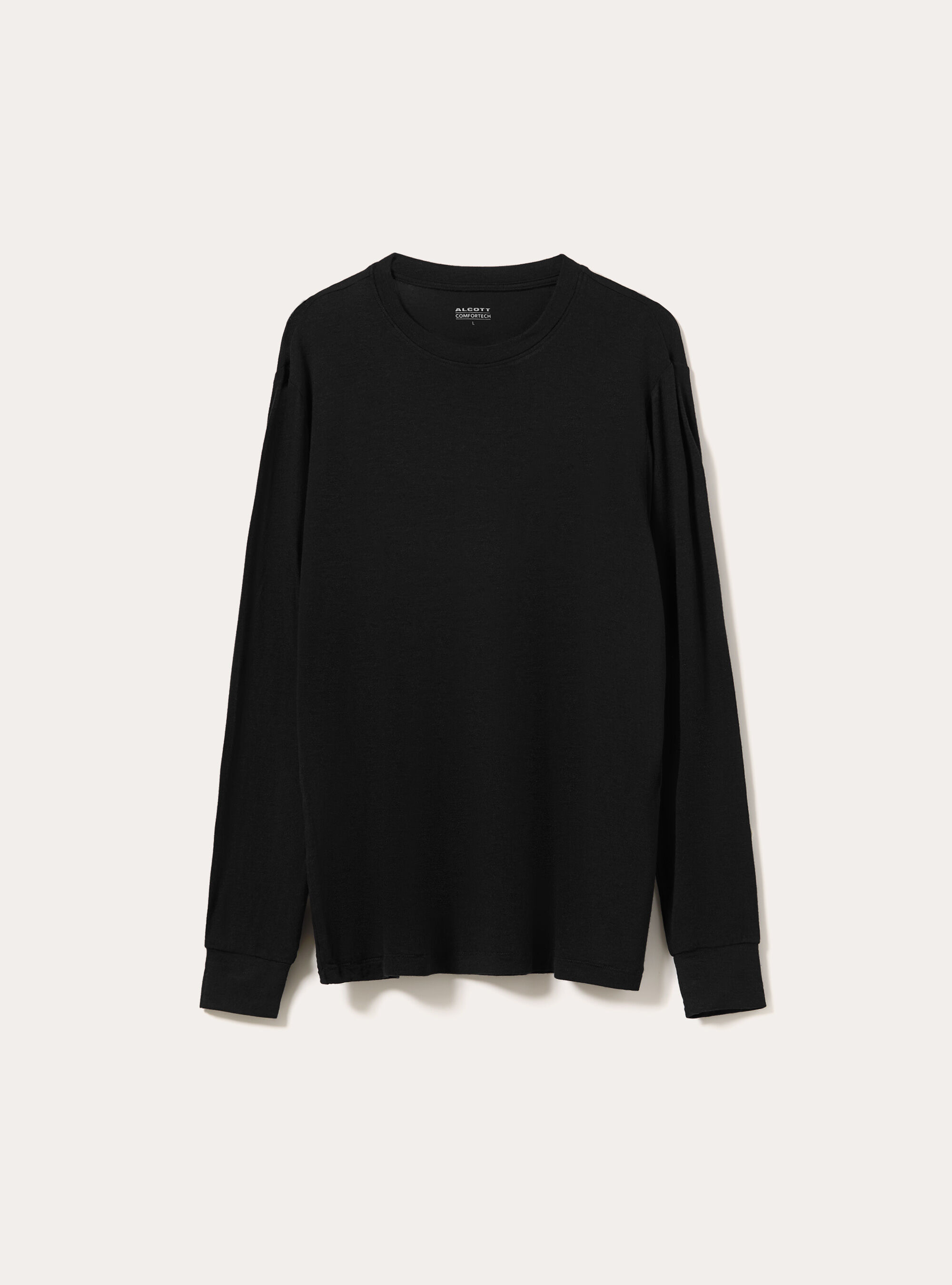Long sleeve cashmere blend crew neck top