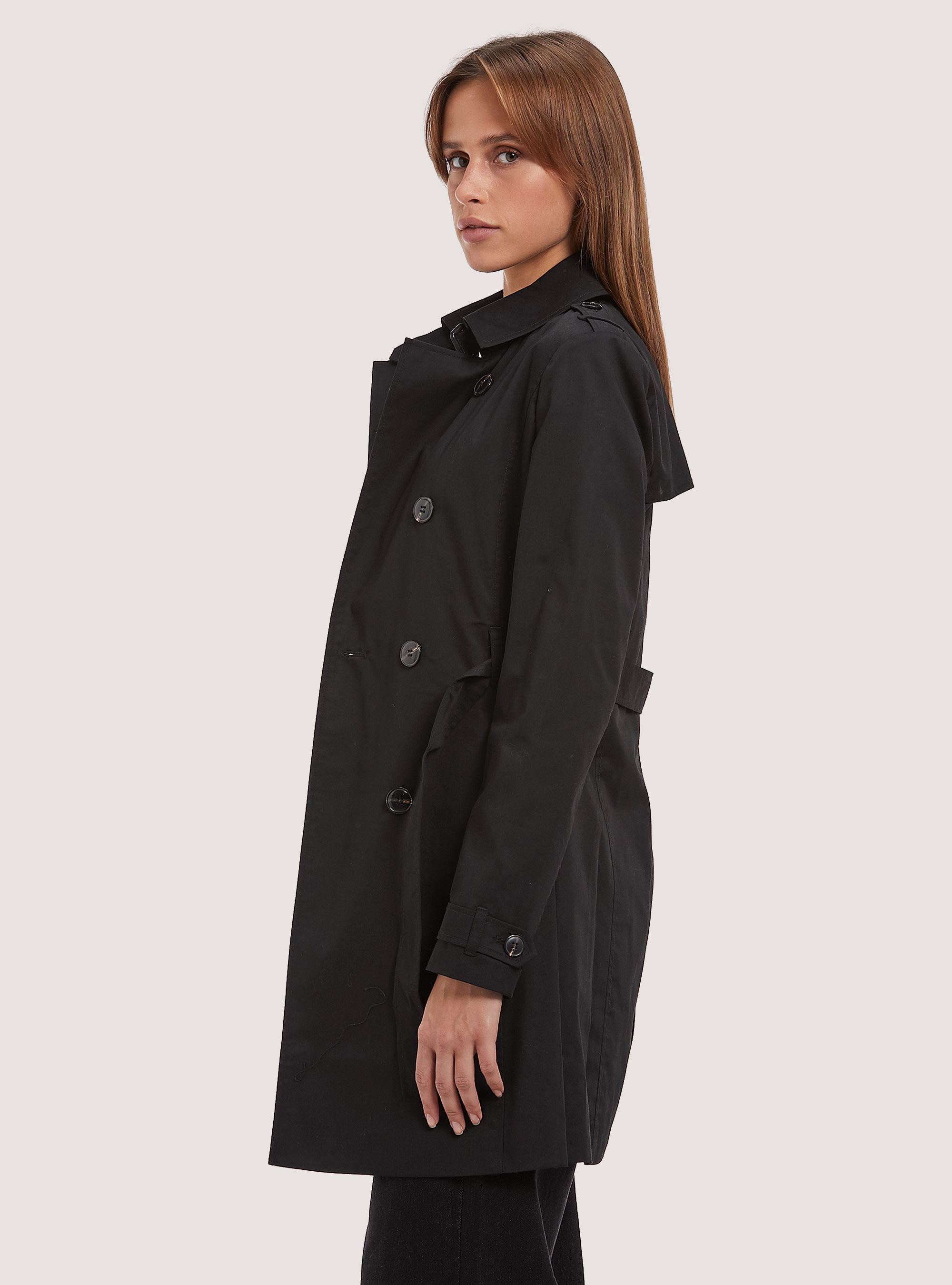 Soft trench coat with belt