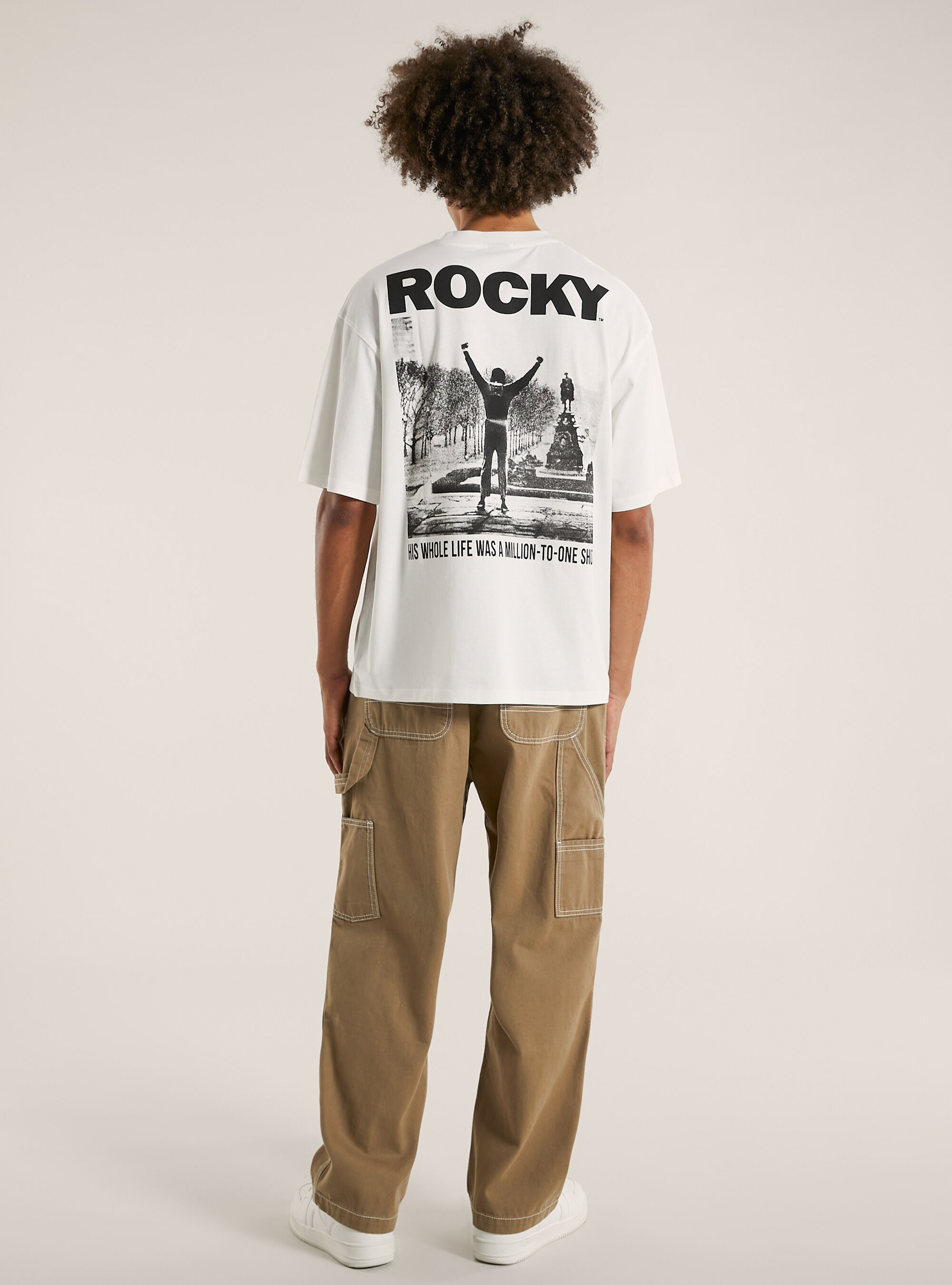 Rocky Balboa / Alcott boxy fit t-shirt, WH2 WHITE