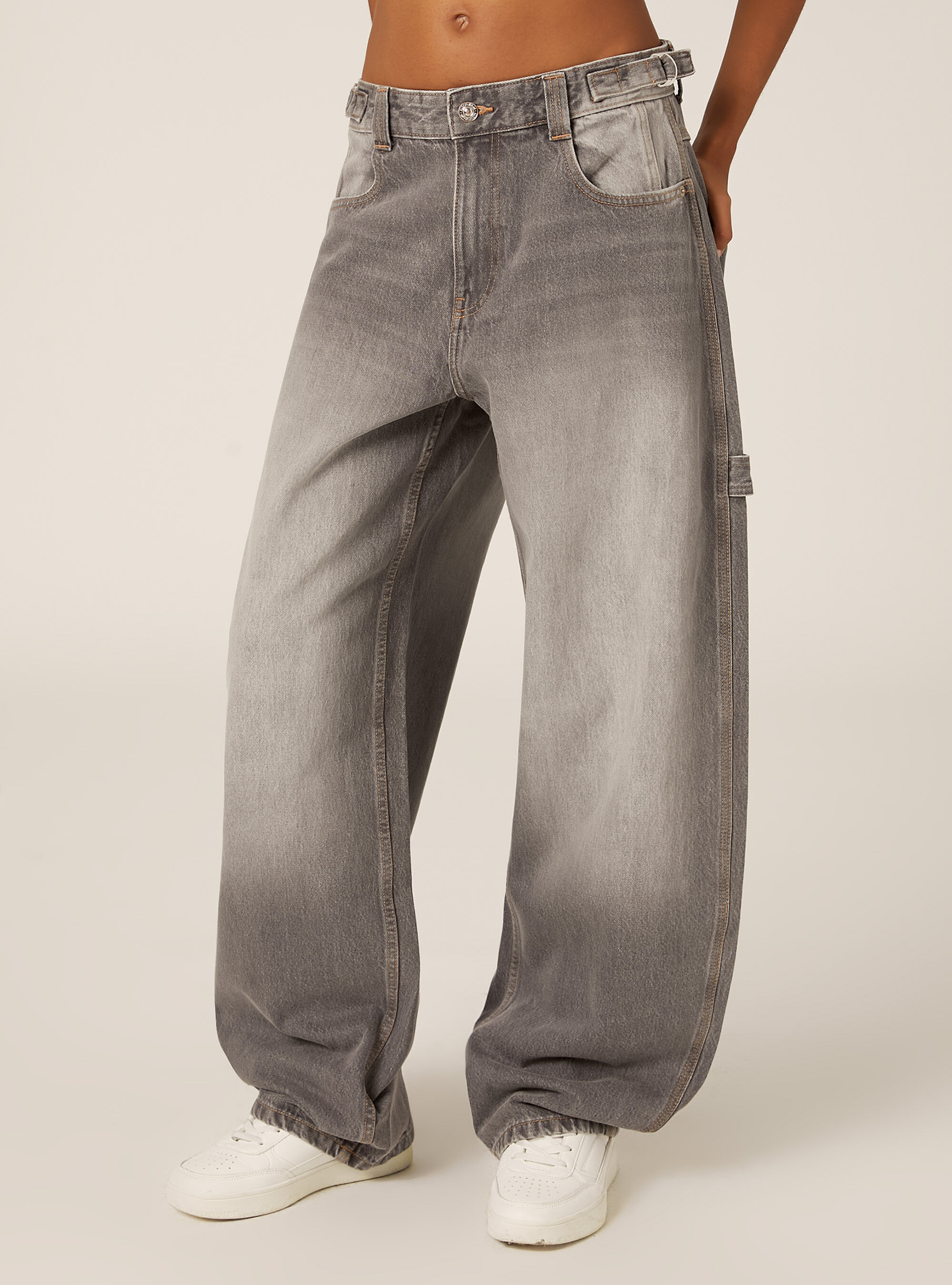 Jean ballon carpenter &agrave; taille ajustable