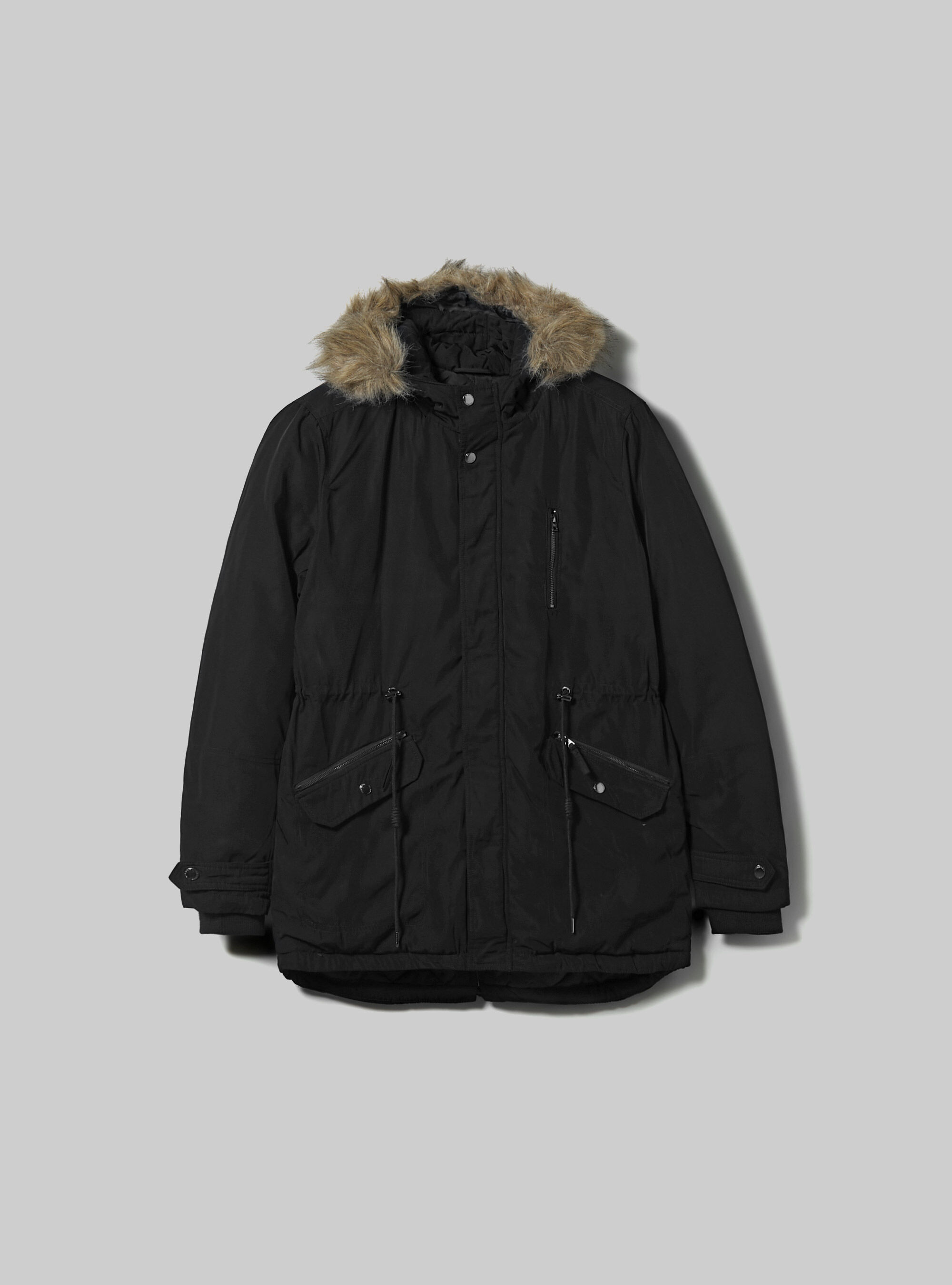Black padded parka store