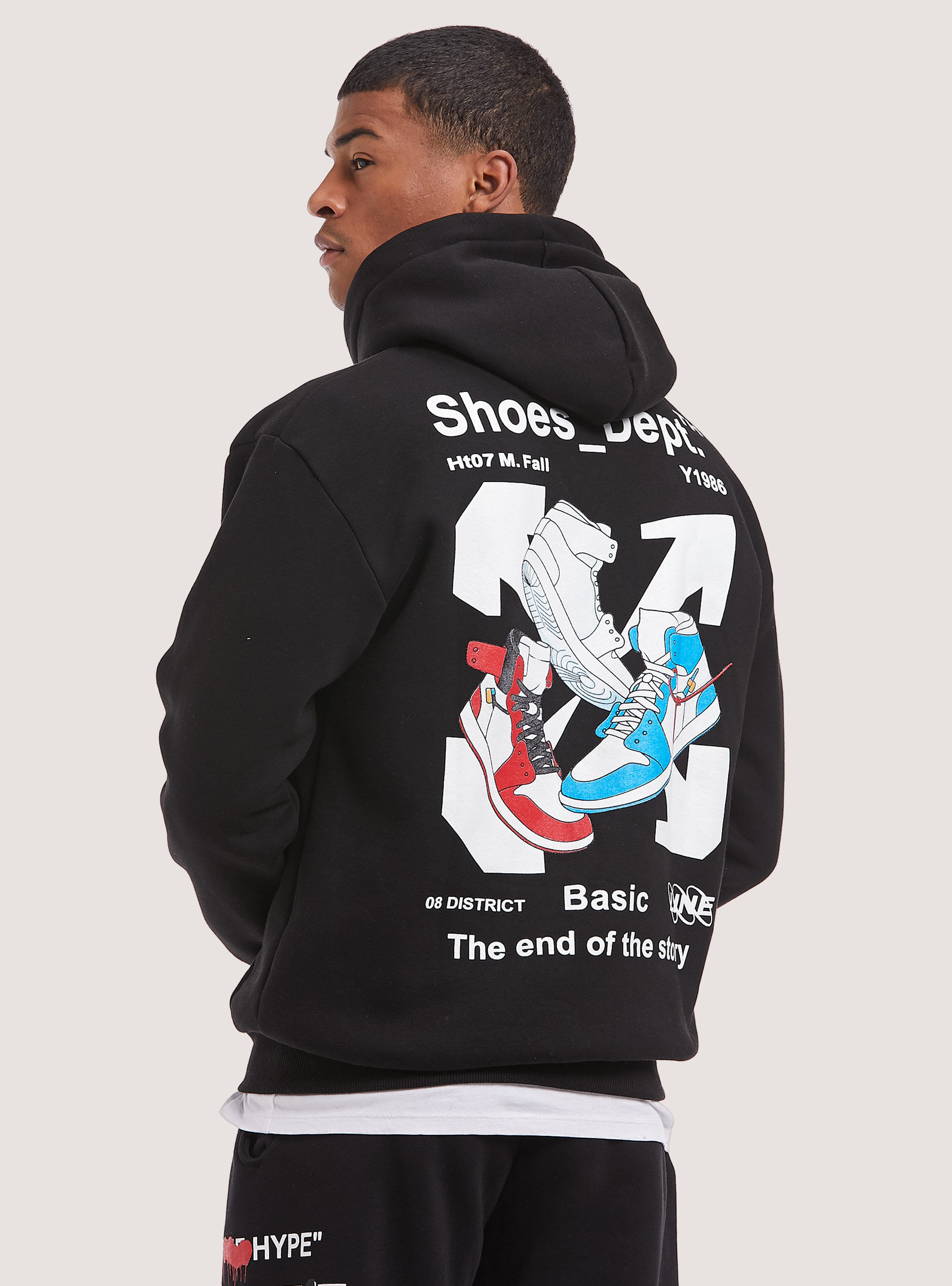 Sweatshirt with Smile Collection print, BK1 BLACK