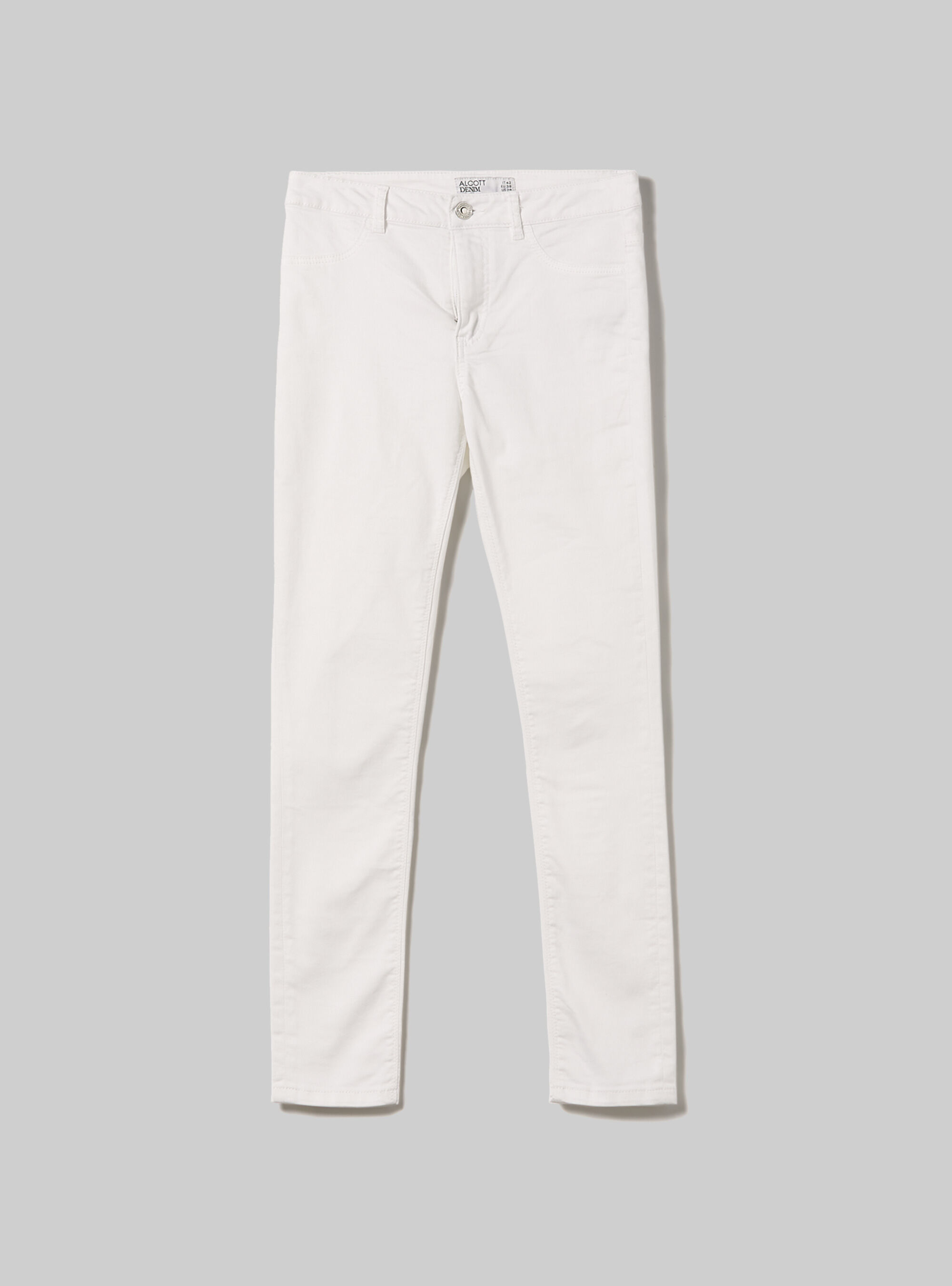 High-waisted super skinny jeans in stretch denim, D099 WHITE