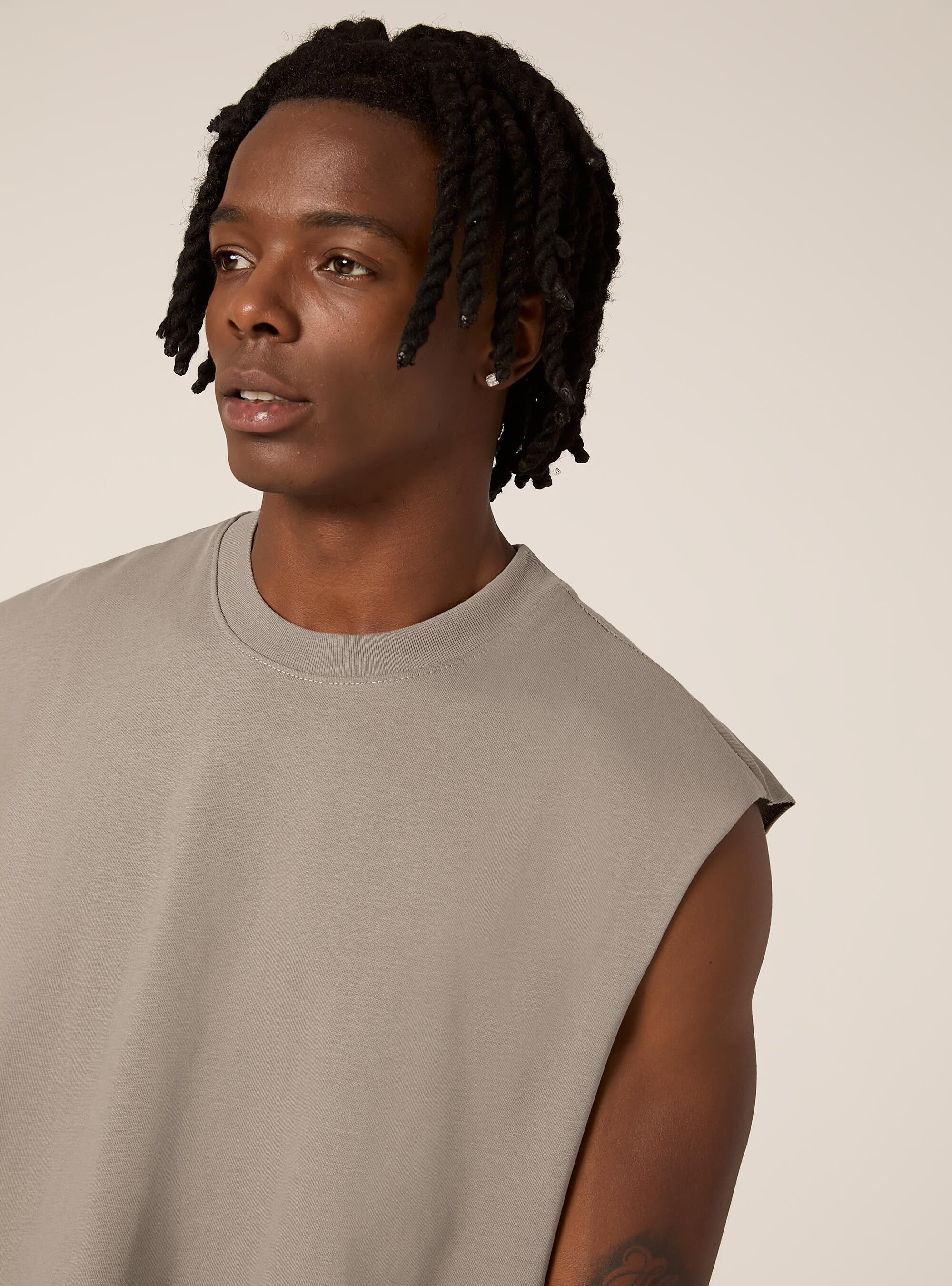 Canotta boxy fit tinta unita