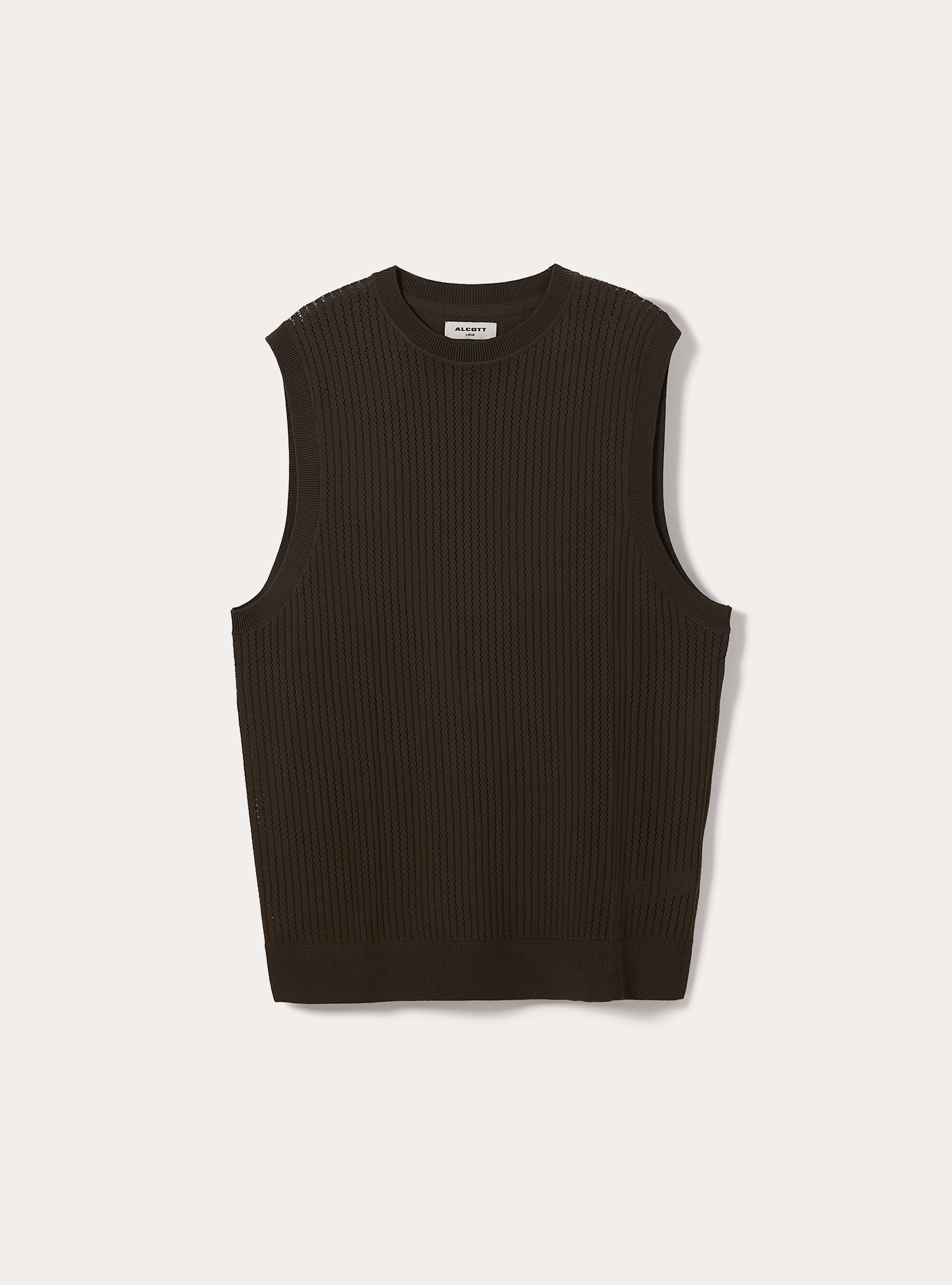 Gilet regular fit in maglia, BR3 BROWN LIGHT