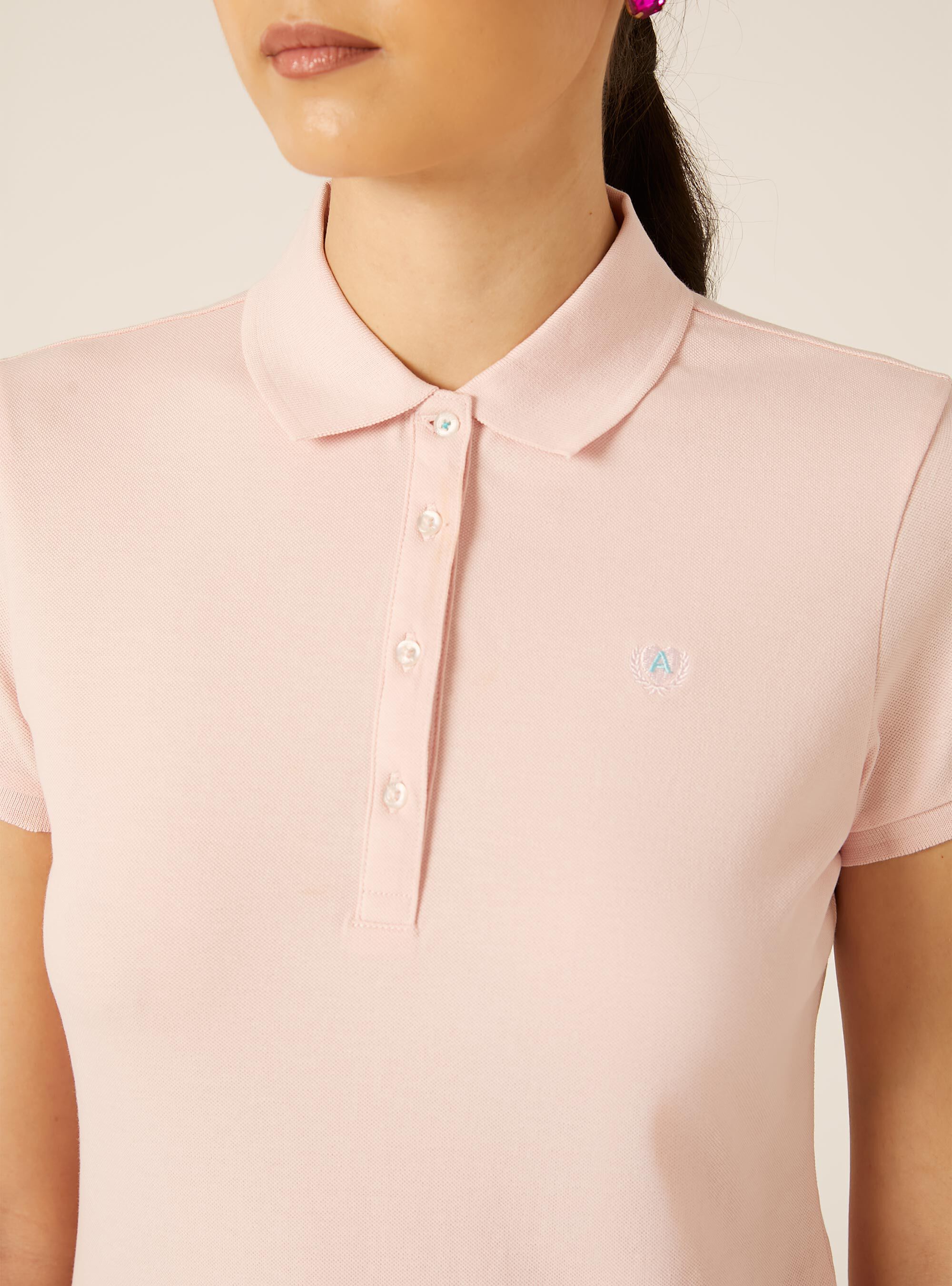 Polo Slim Fit avec Logo Brod&eacute;, PK3 PINK LIGHT