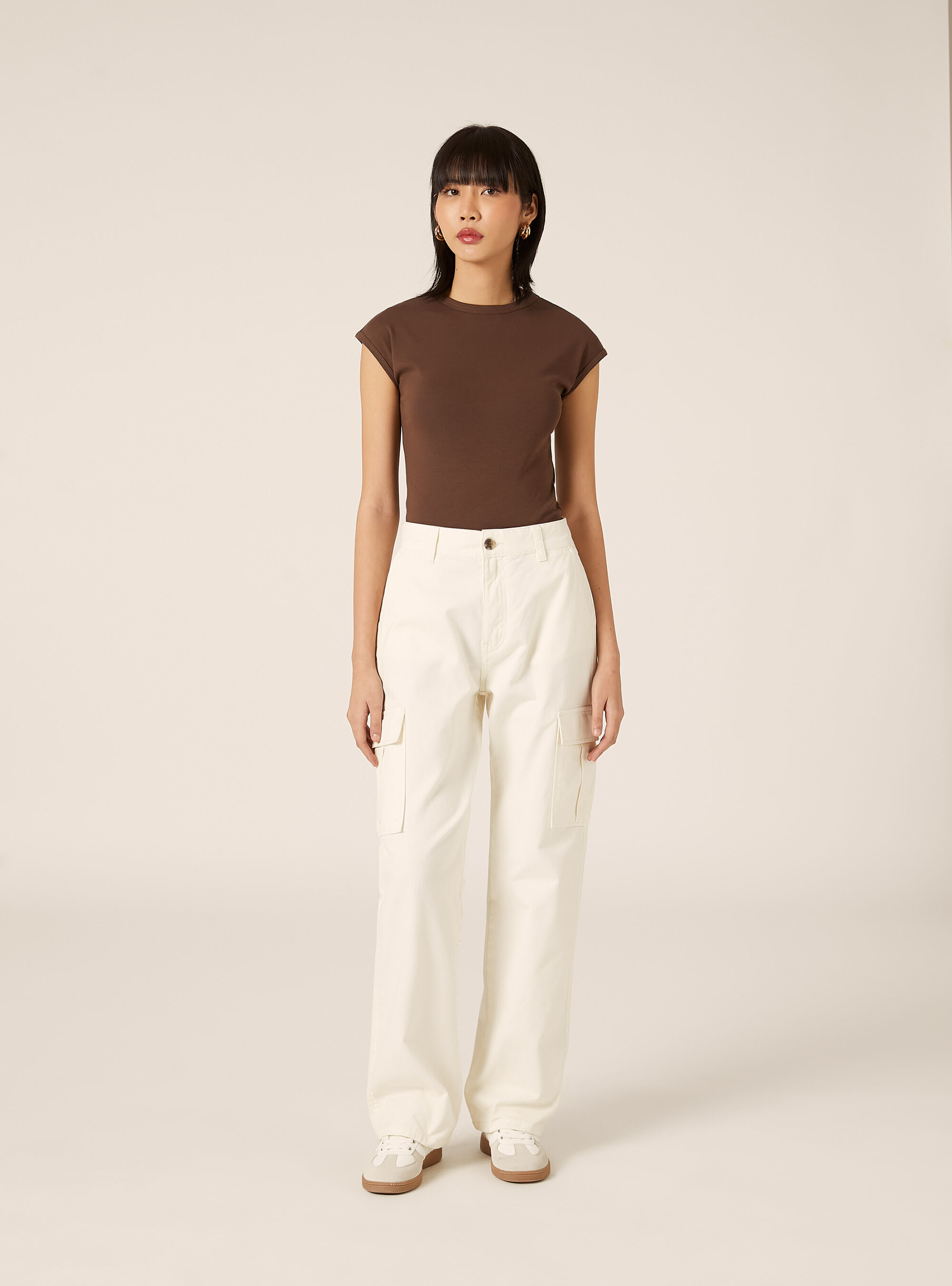 Body aus gerippter Stretch-Baumwolle