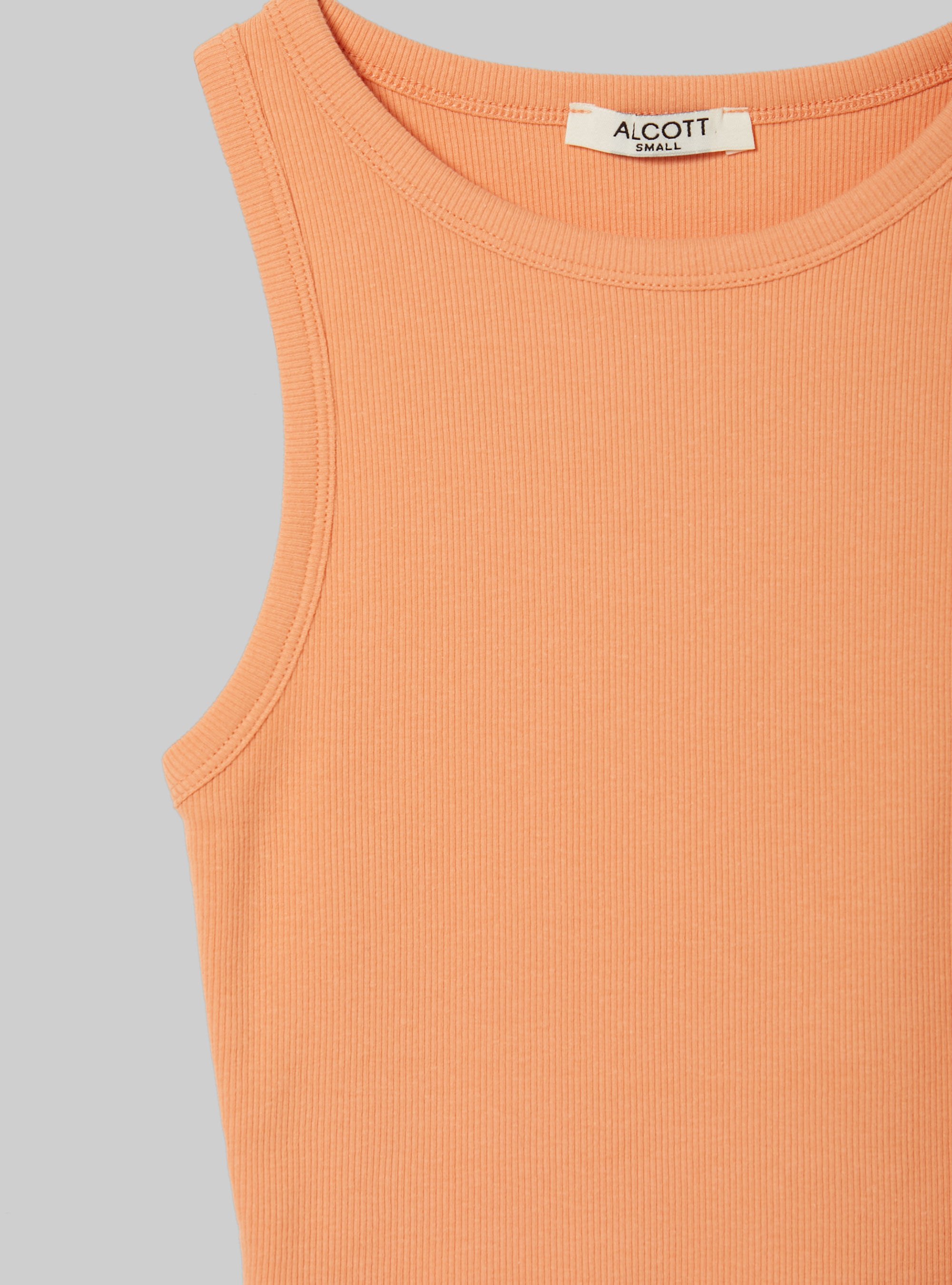 Canotta cropped in cotone, OR3 ORANGE LIGHT