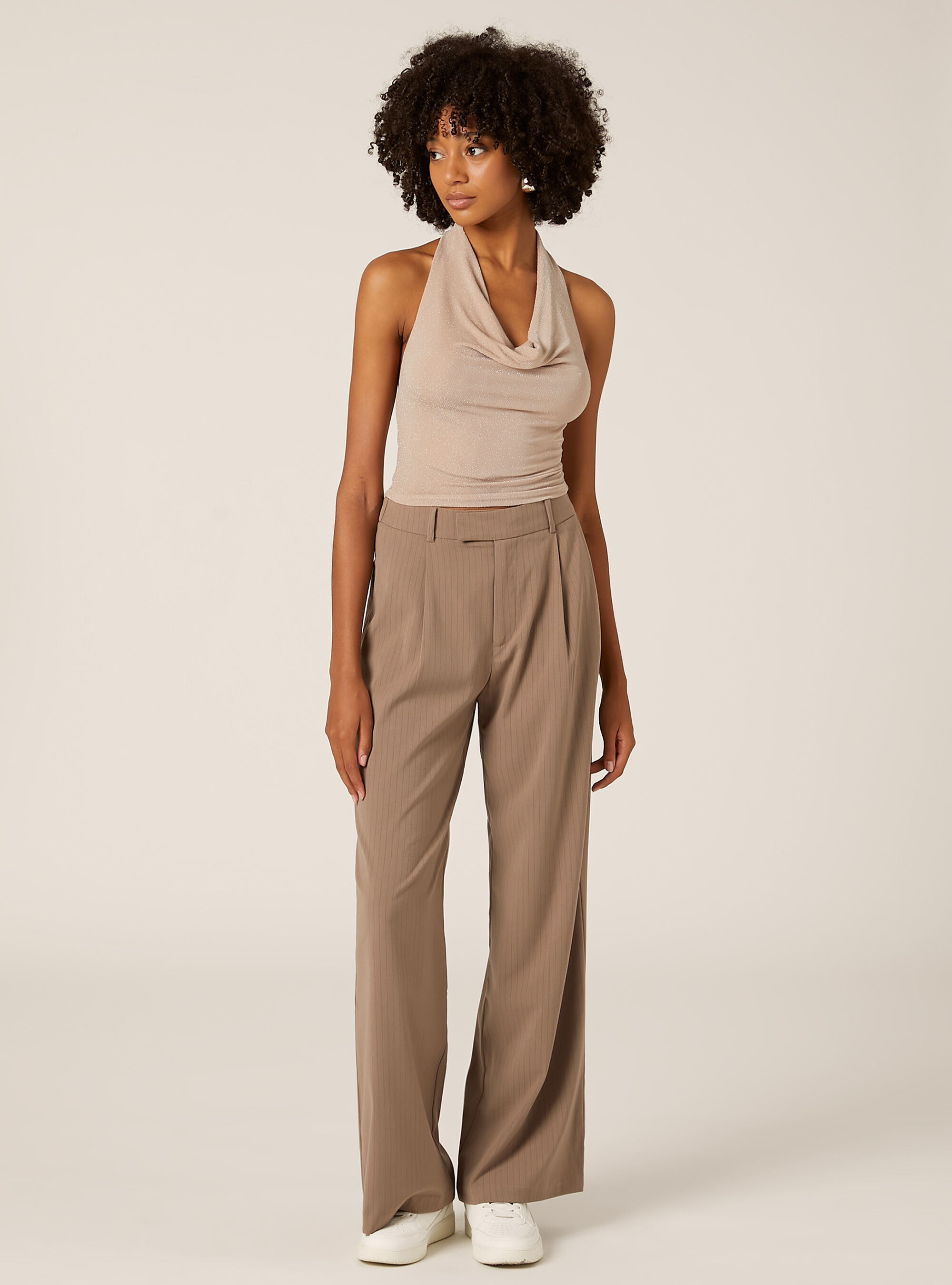 Halter top with rhinestones