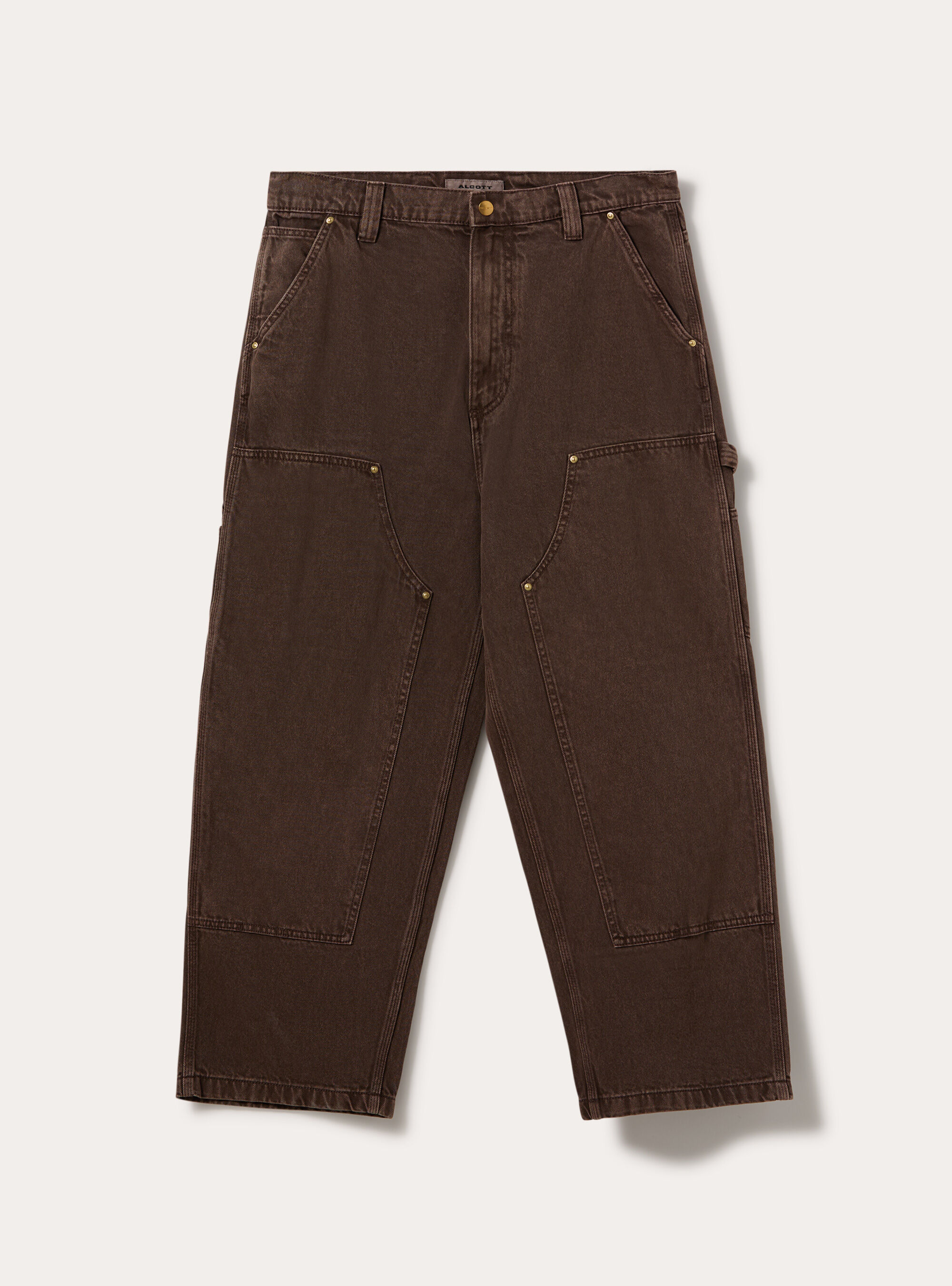 Carpenter in denim colorato, MARRONE MEDIO