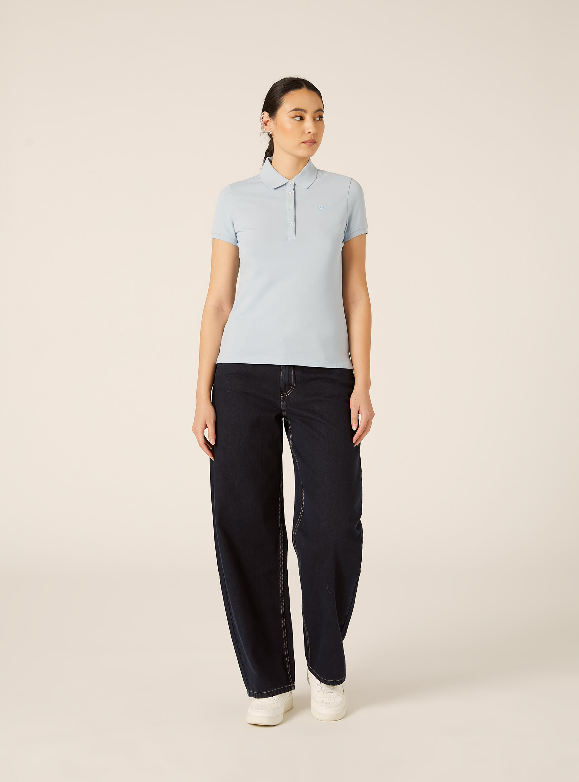 Polo Slim Fit avec Logo Brod&eacute;