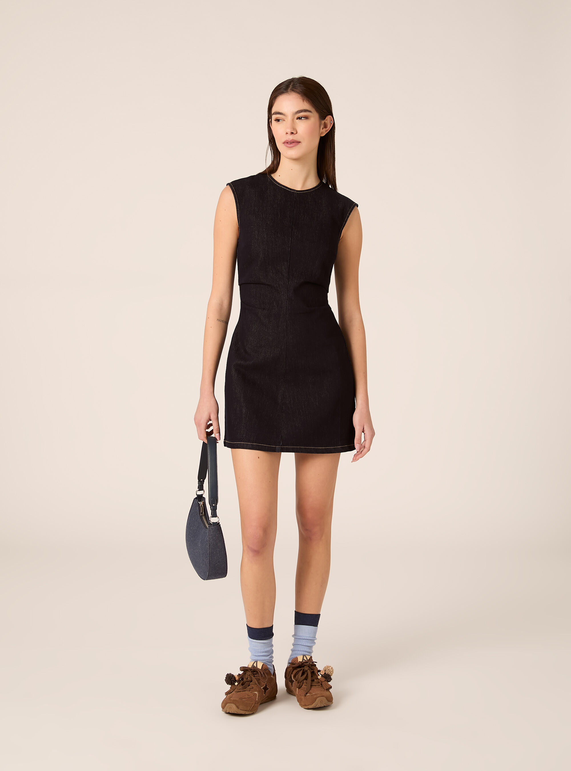 Vestito corto in denim