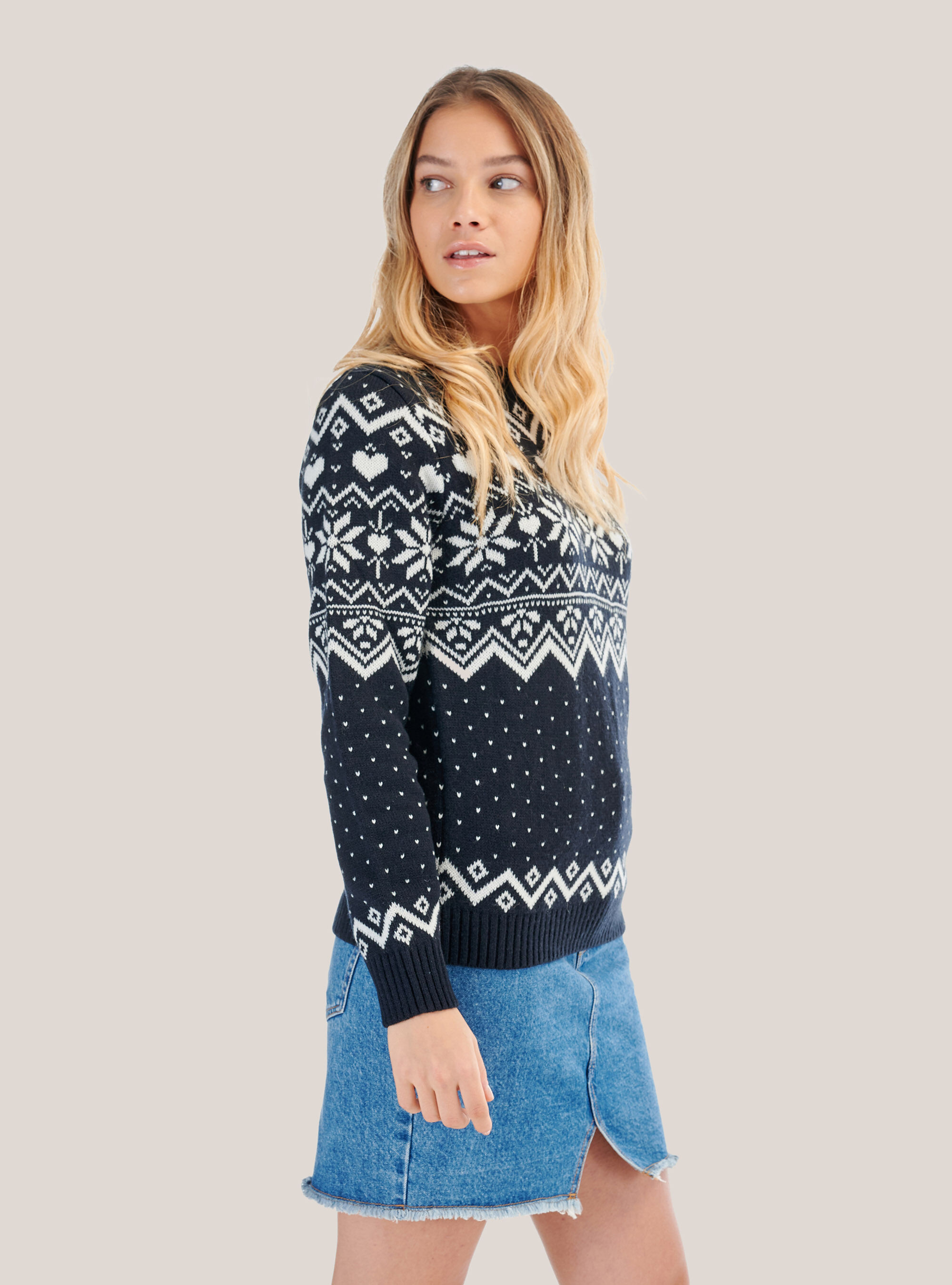 Pull de No l en laine m lang e