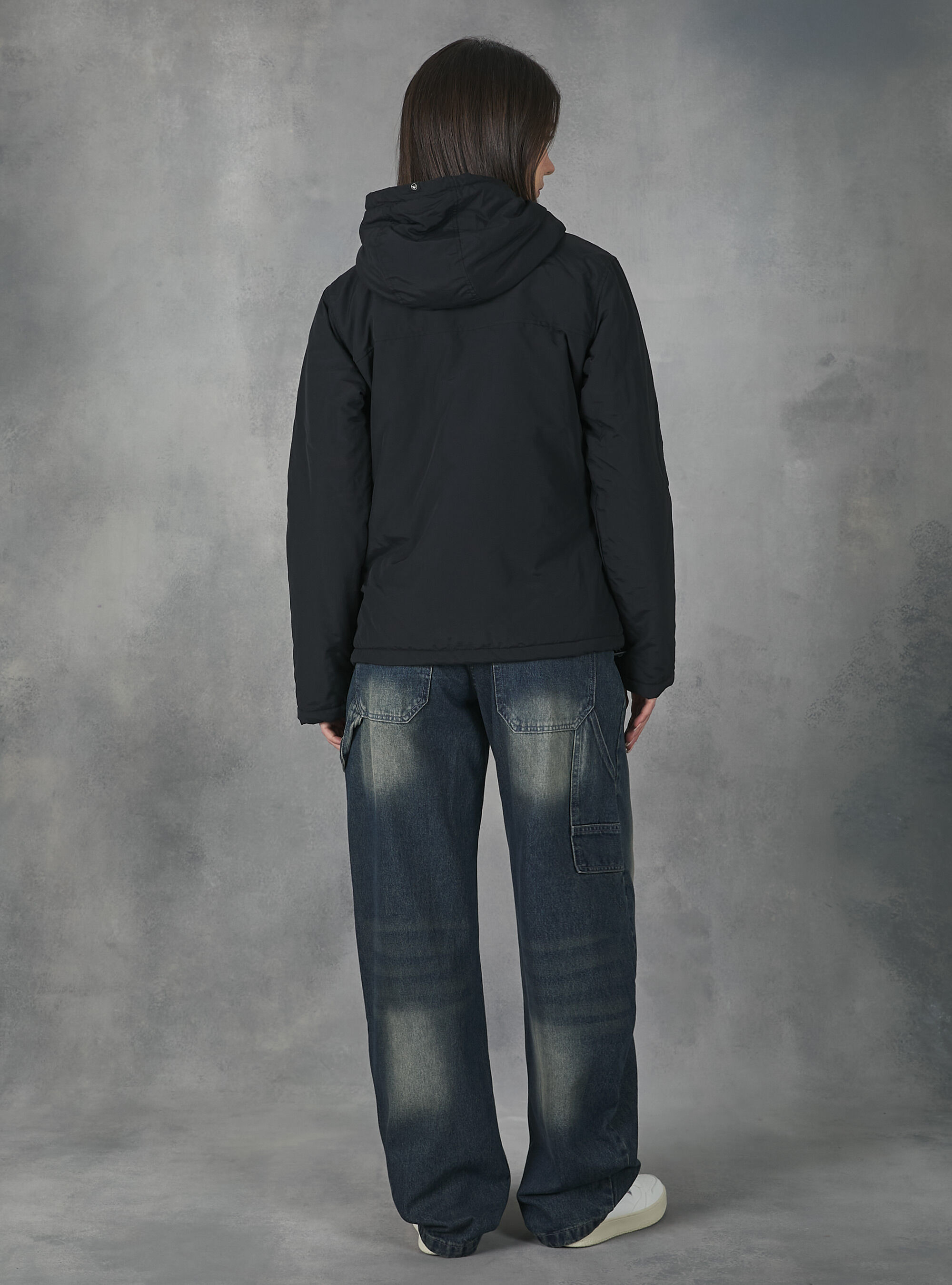 Anorak jacket with recycled padding, BK1 BLACK