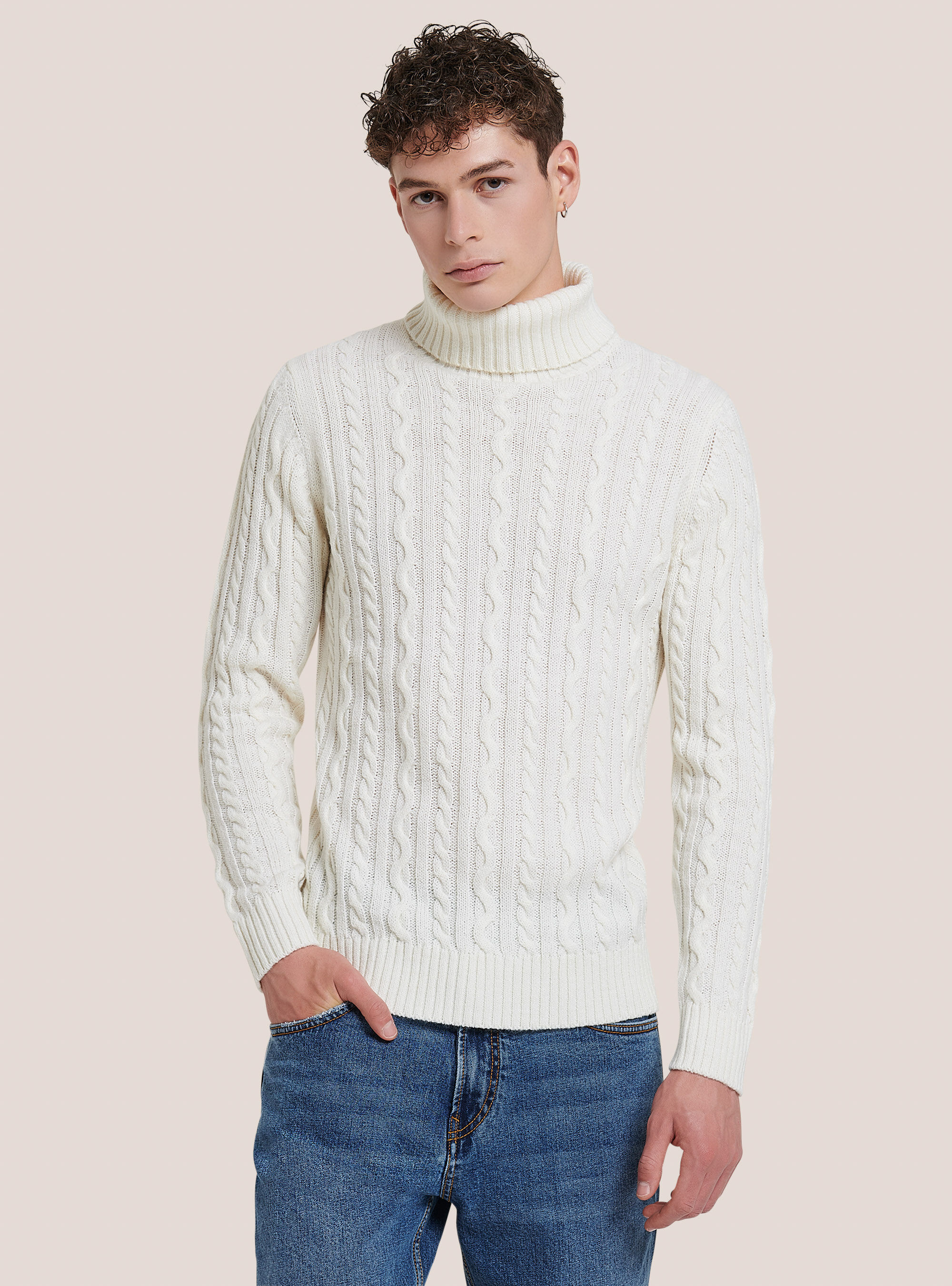 Maglioncino bianco uomo cheap