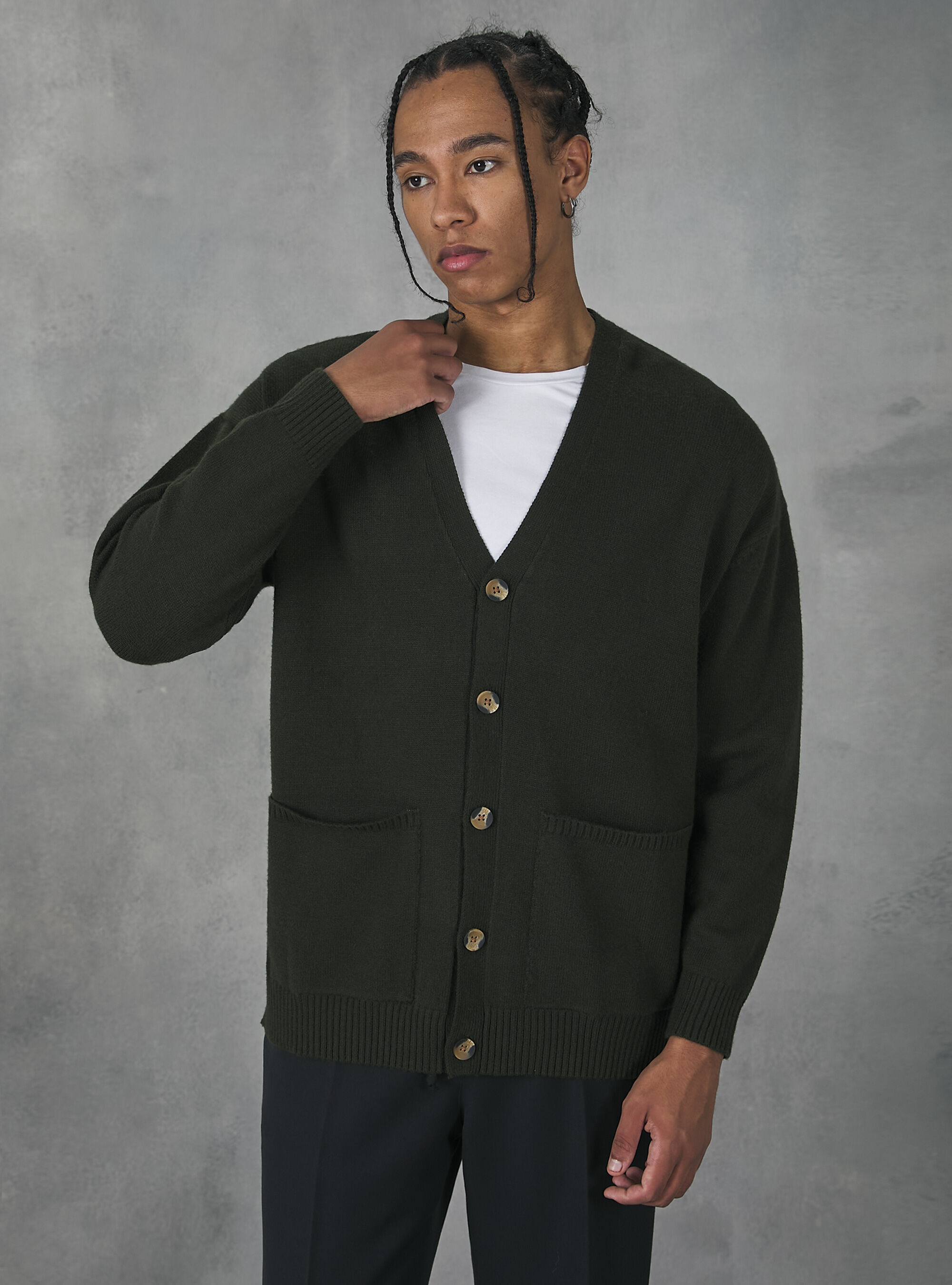 Mens button up sweaters sales with pockets