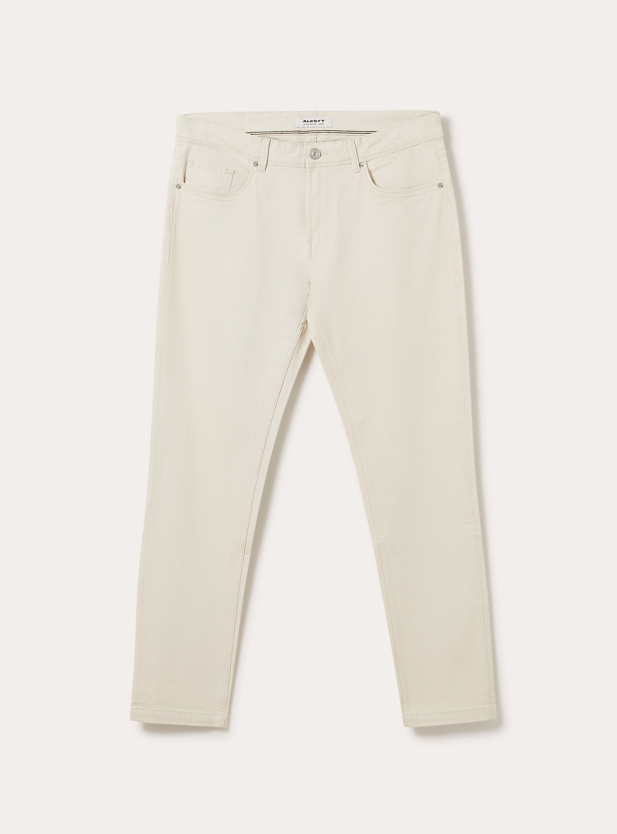 Skinny fit cotton trousers, CR2 CREAM MEDIUM
