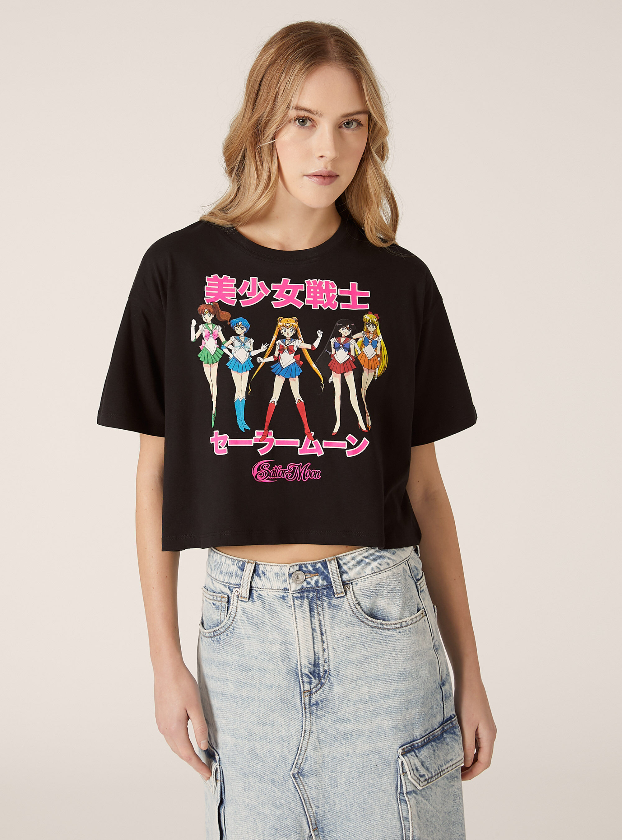 T-shirt crop licenza sailor moon