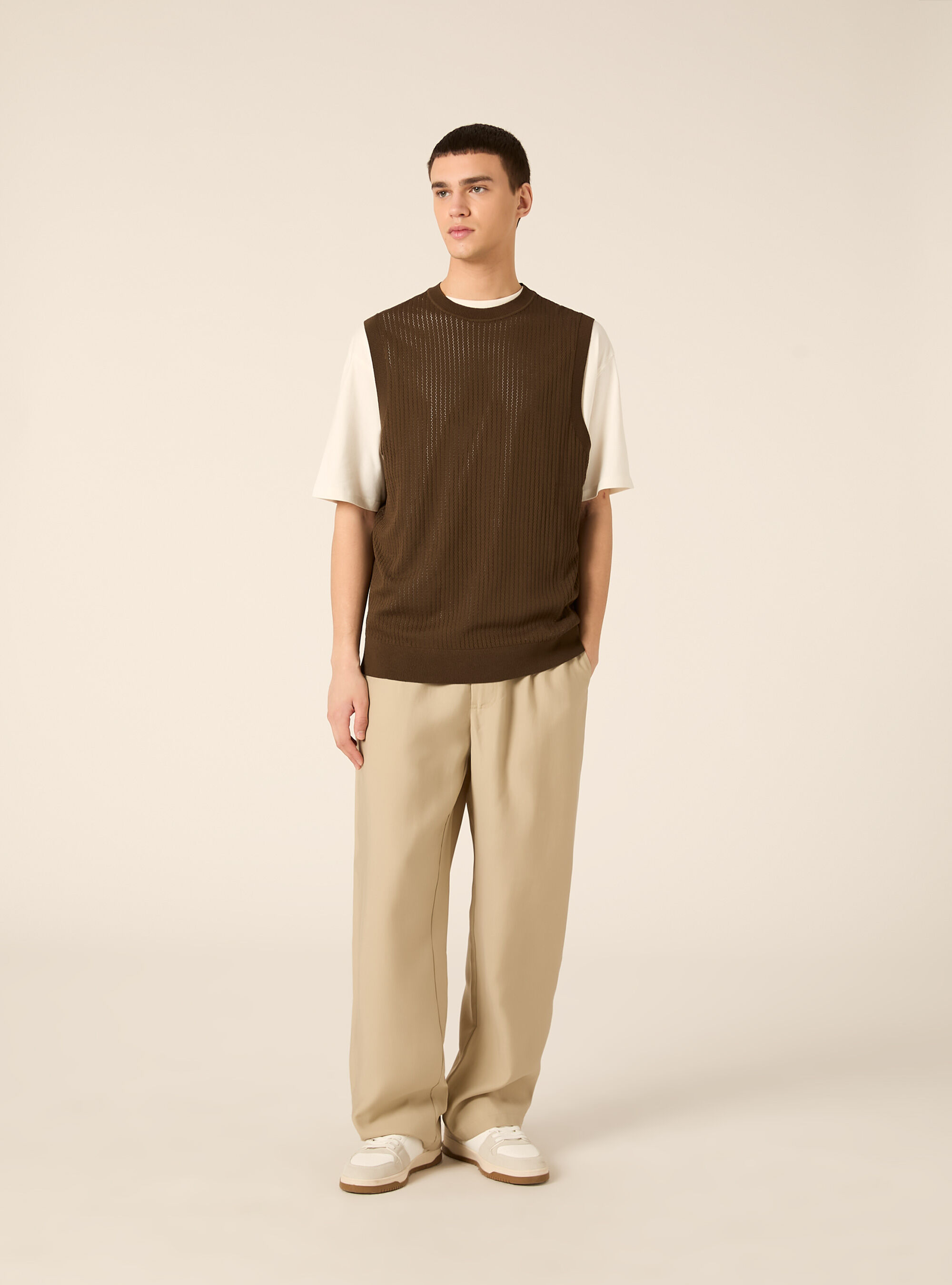 Gilet regular fit in maglia