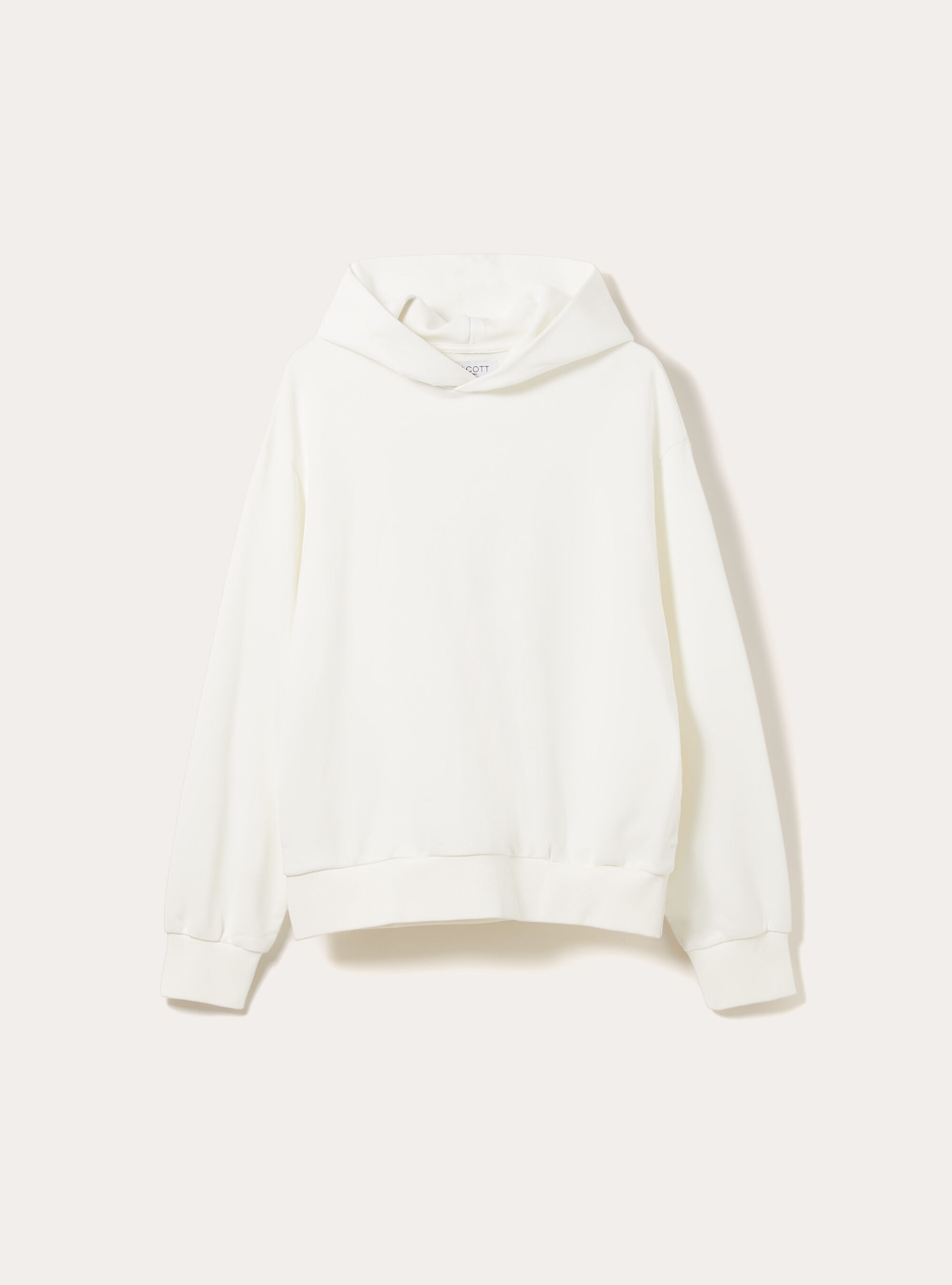 Felpa con cappuccio boxy, WH1 OFF WHITE
