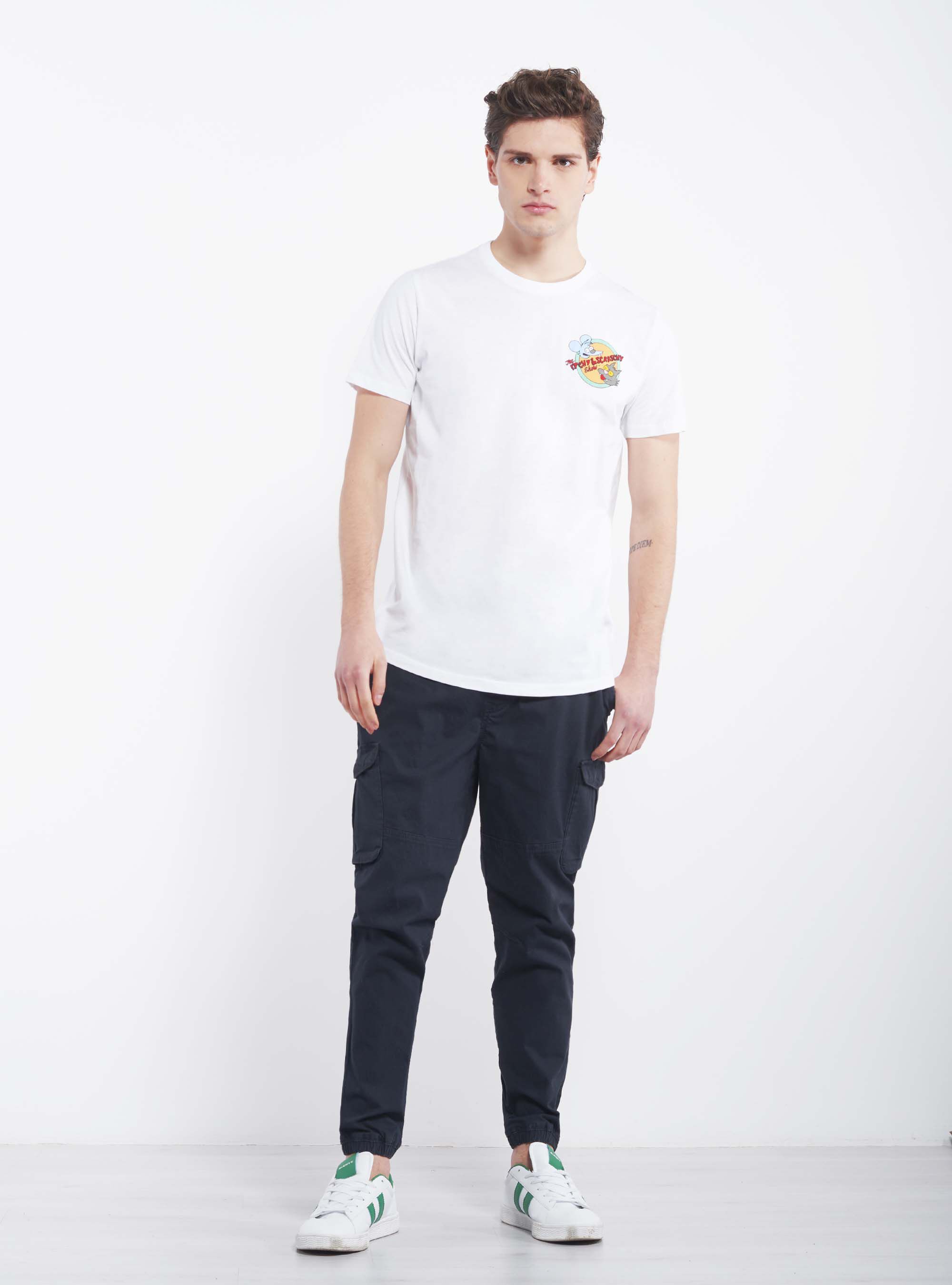 T-shirt "itchy and scratchy", C099 WHITE