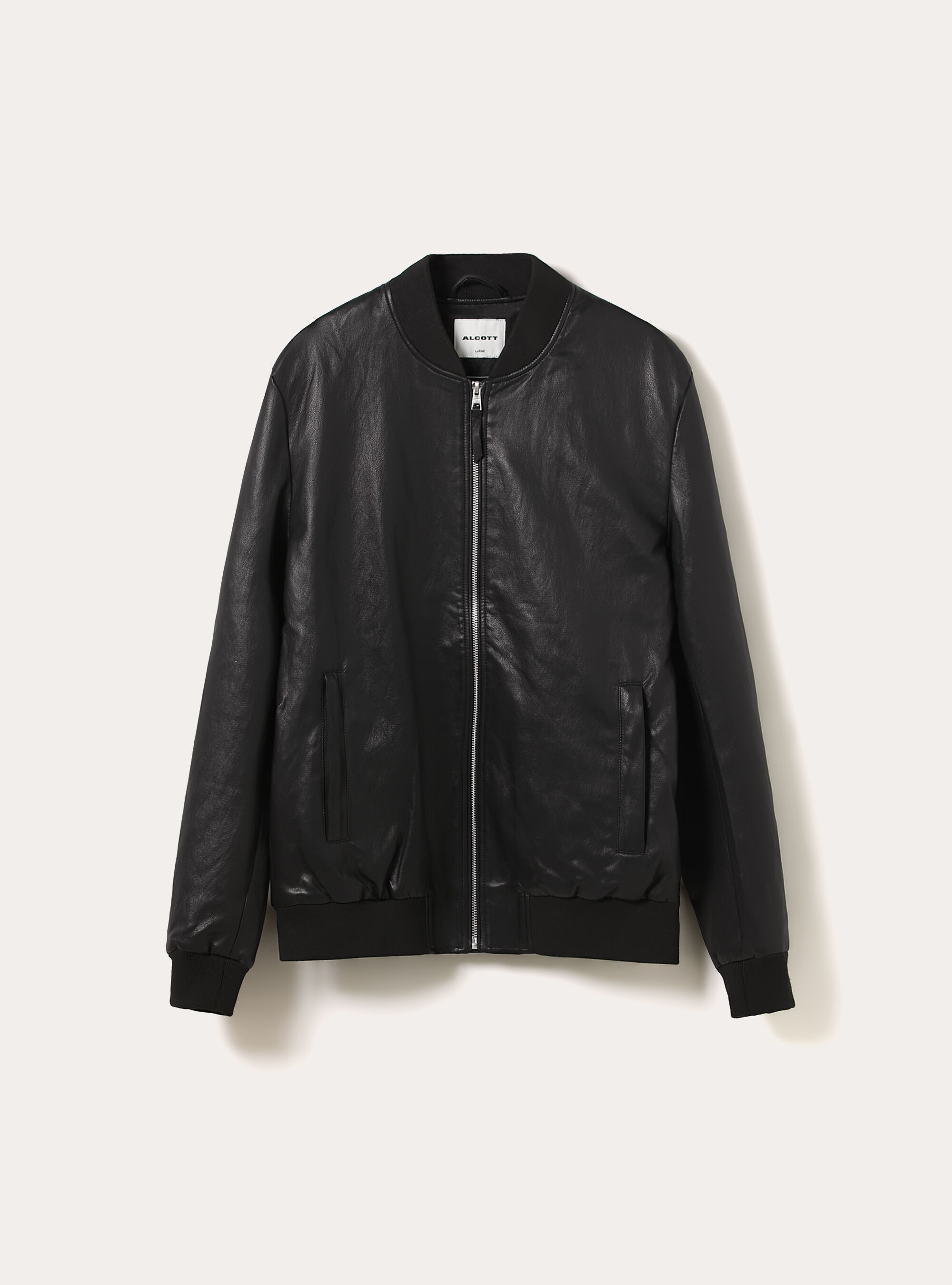 Bomber effetto pelle, BK1 BLACK