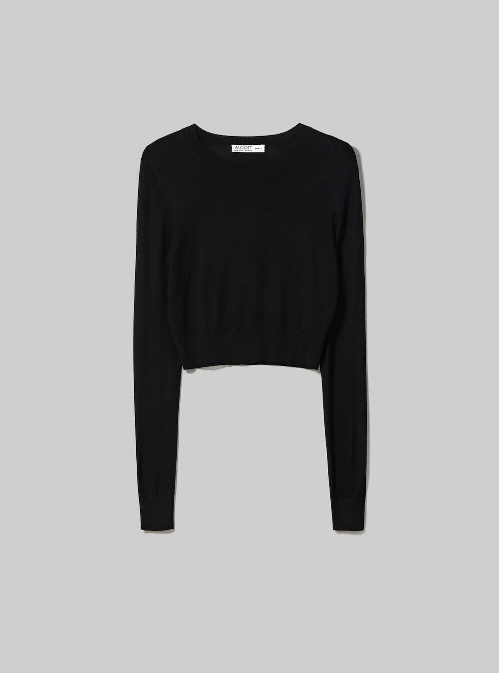 Pull court &agrave; col ras du cou, BK1 BLACK