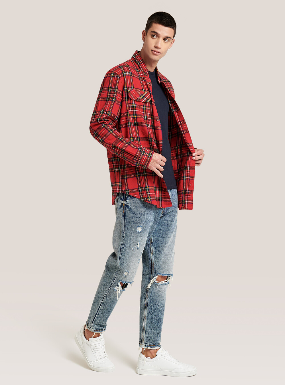 Camicia Lunga Outfit Con Camicia A Quadri Camicia A Quadri Outfit