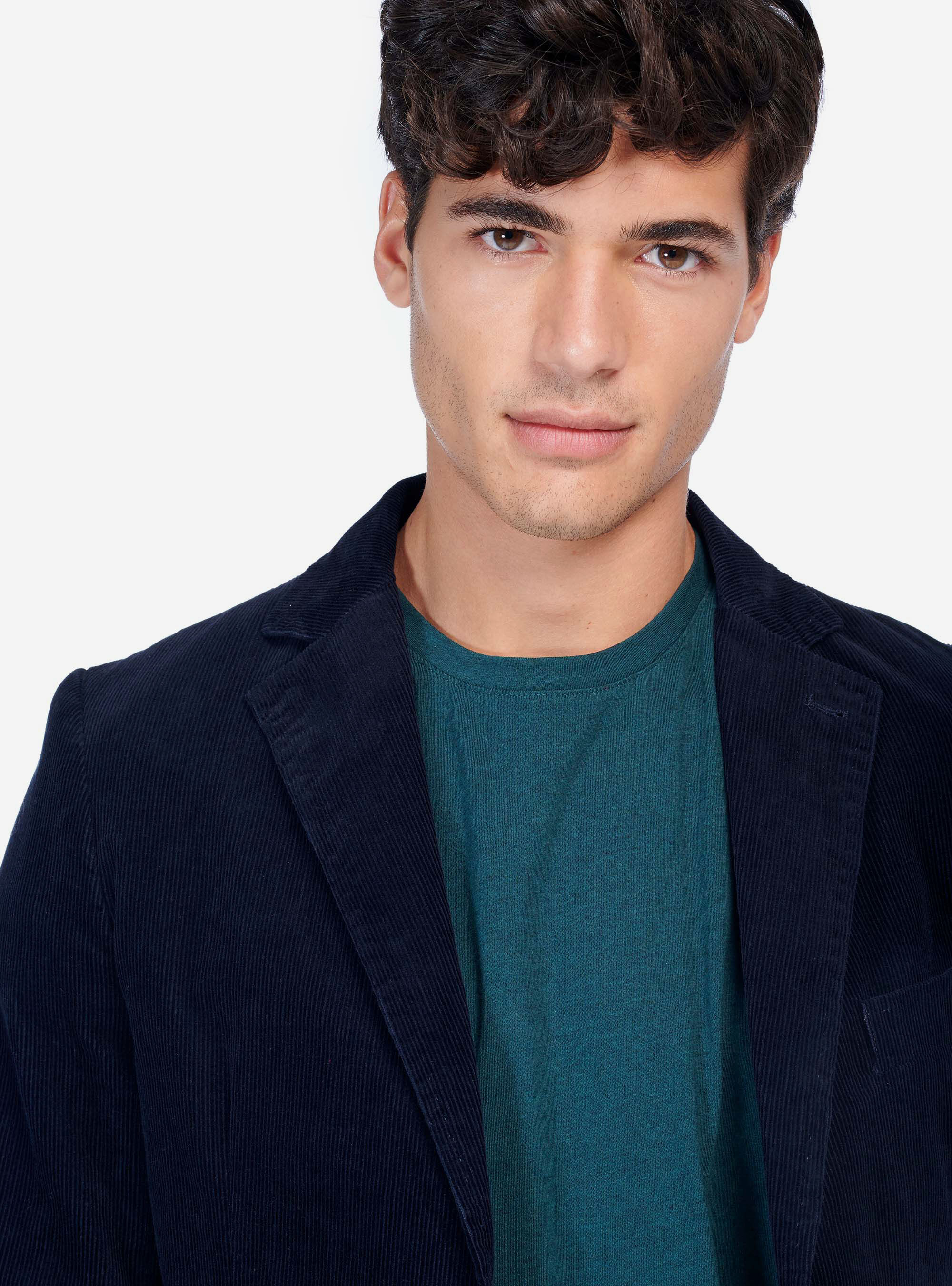 Veste en velours, C218 BLUE NAVY