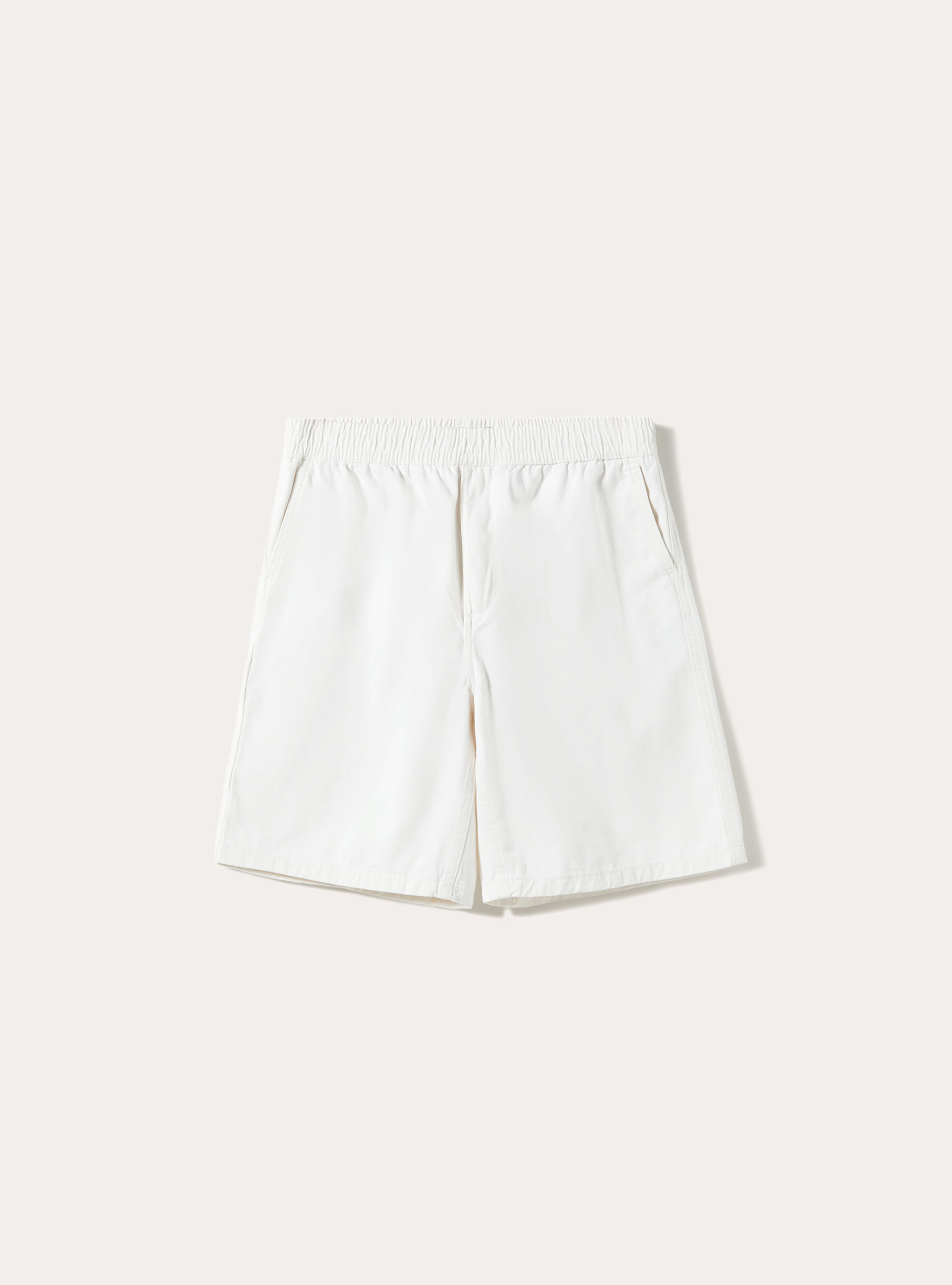 Carpenter Bermuda shorts with elasticated waist, WH1 OFF WHITE