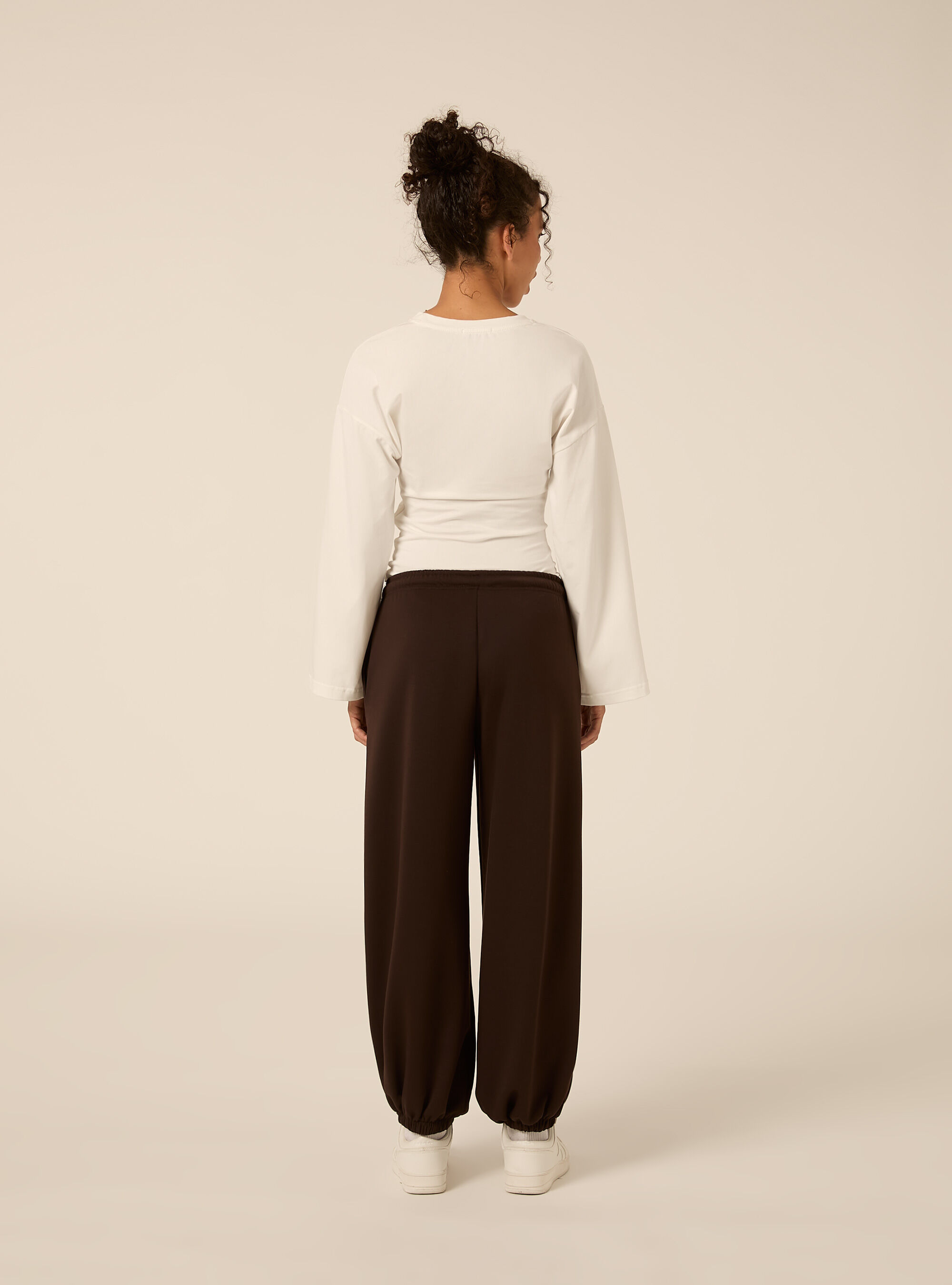Pantaloni jogger balloon, MARRONE SCURO