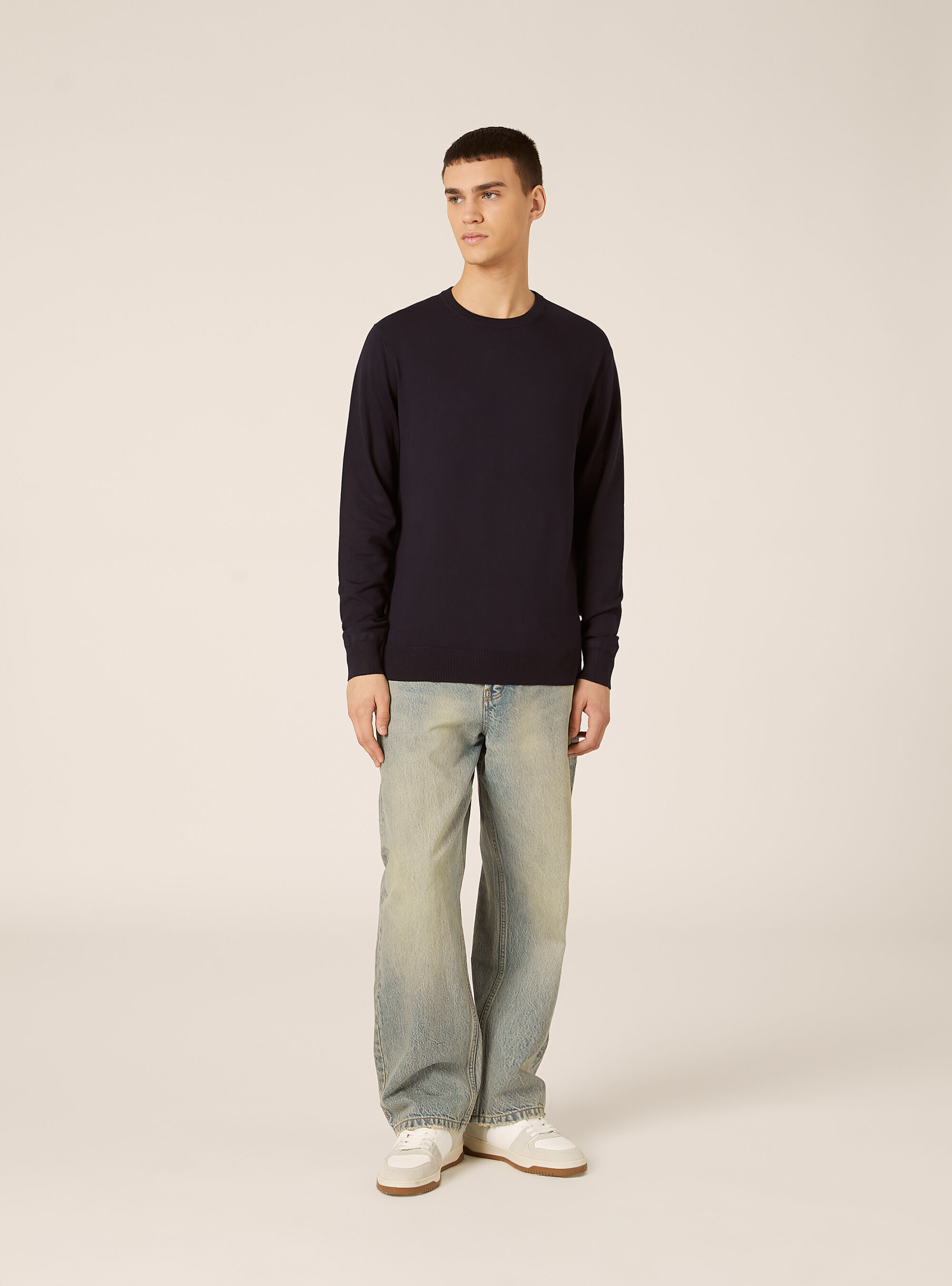 Pullover girocollo in viscosa sostenibile Ecovero