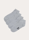 Lot de 4 paires de chaussettes unies de base, MGY3 GREY MEL LIGHT