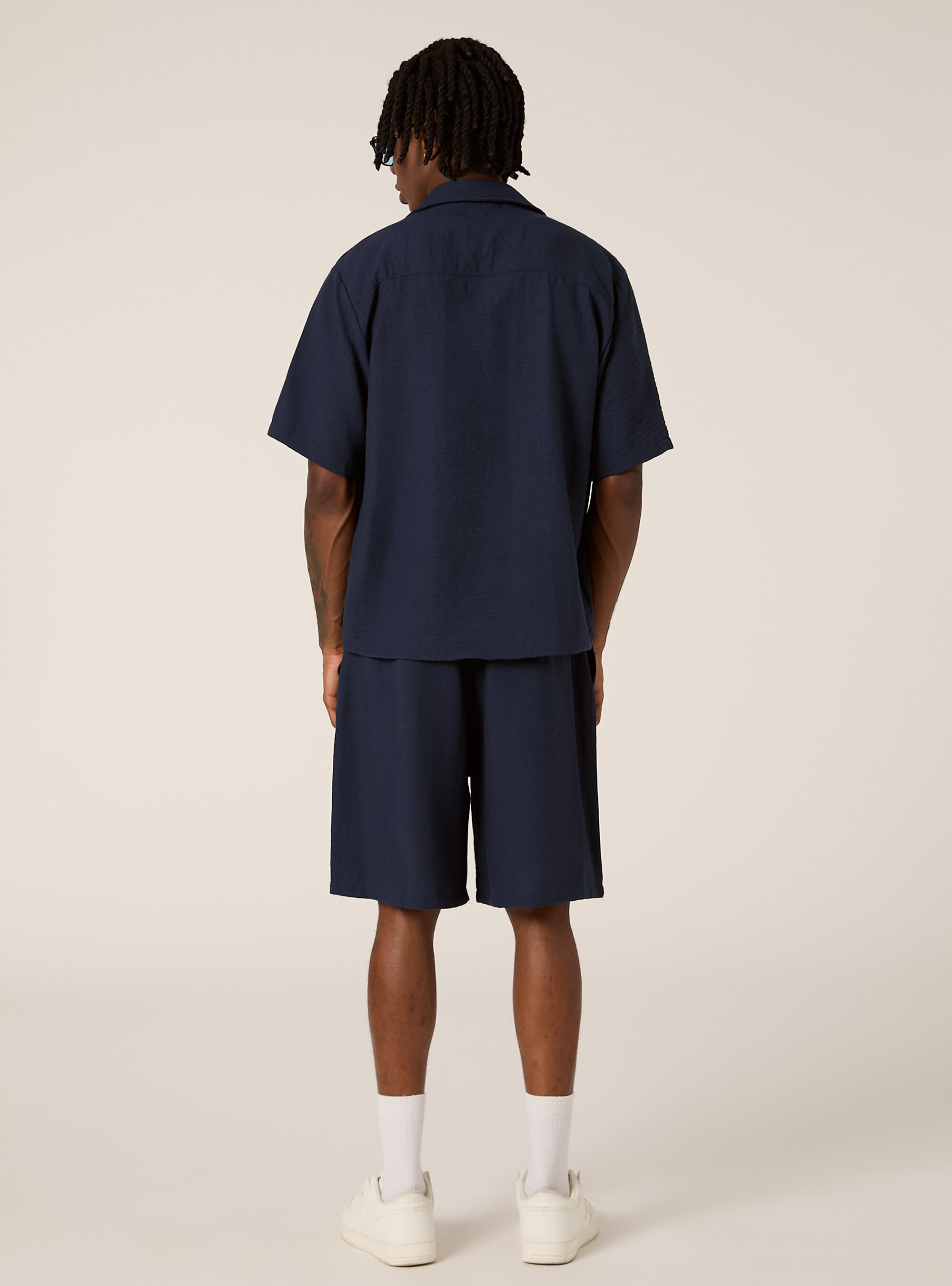 Short-sleeved shirt with breast pocket, BL2 BLUE MEDIUM