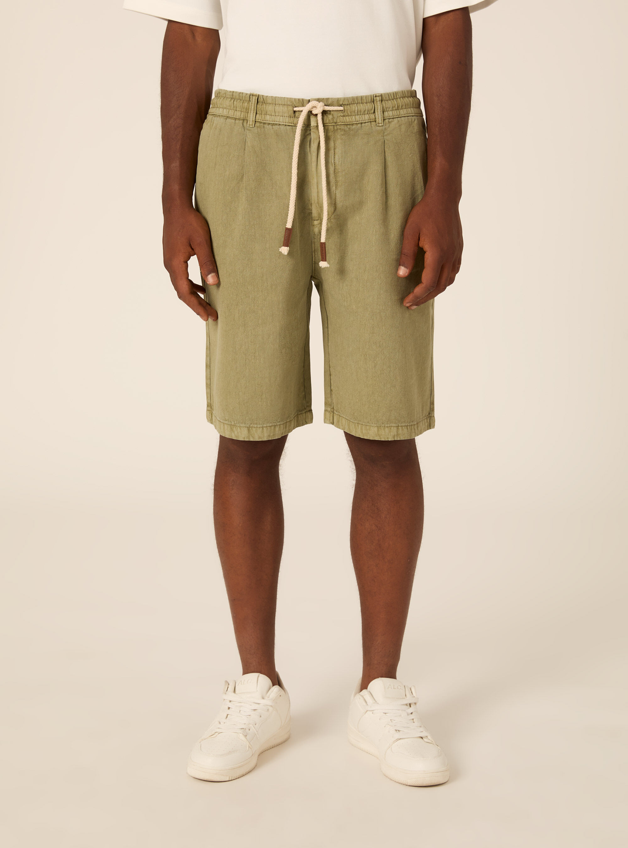Bermuda in baby twill di cotone, KAKY MEDIO